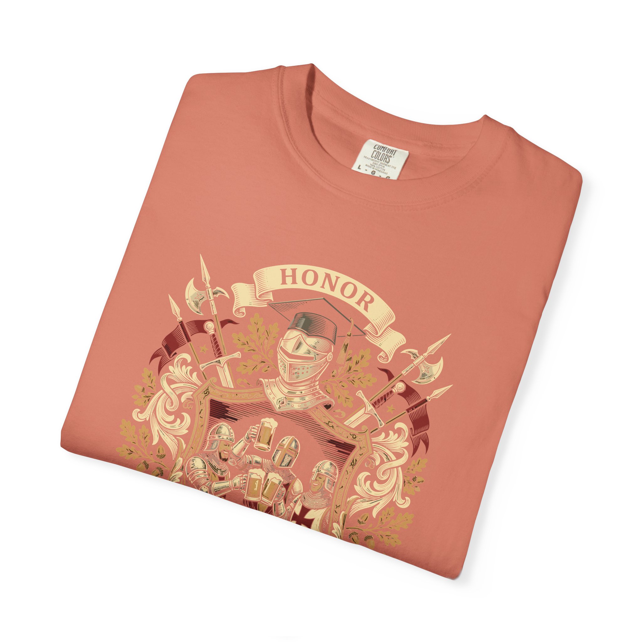 Heraldic Crest Graphic T-Shirt — Vintage Shield & Banner Design - Image 11