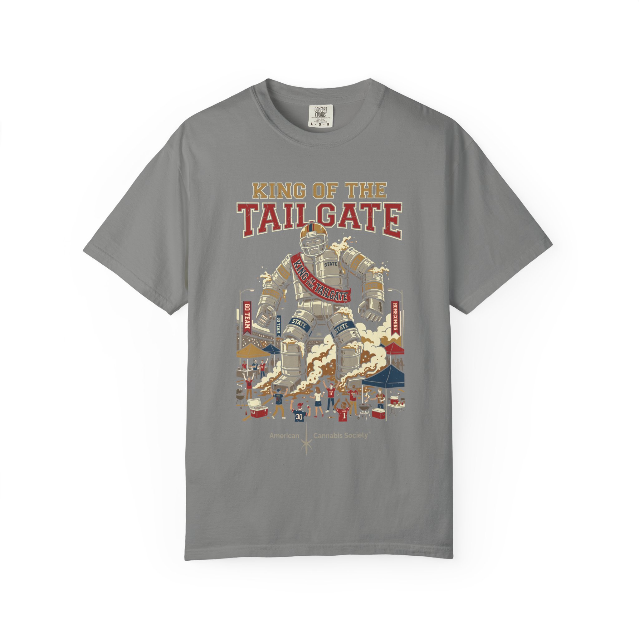 King of the Tailgate T-Shirt — College Football Tailgating Tee - Image 37