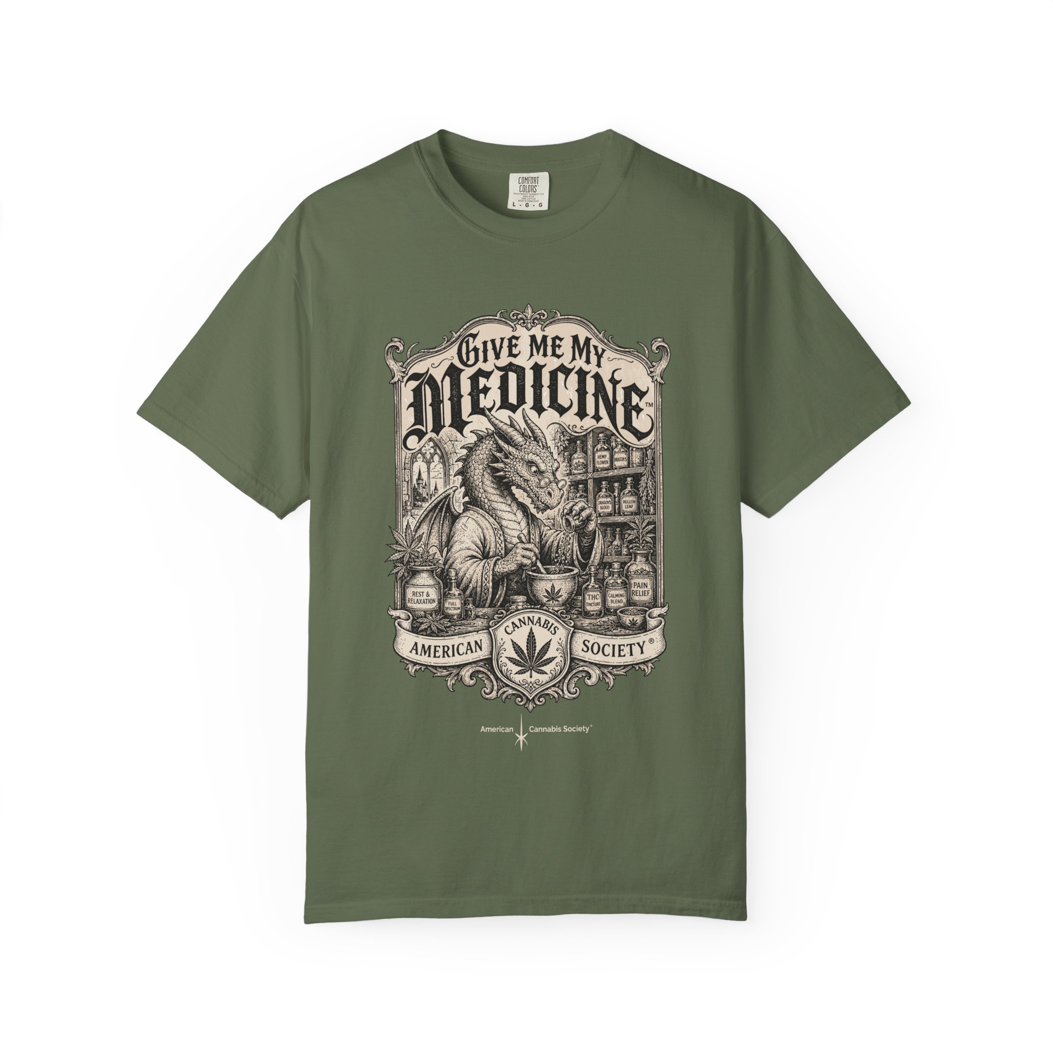 Give Me My Medicine™ T-Shirt — Vintage Cannabis Apothecary Graphic Tee - Image 37