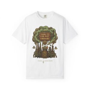 Thank You For Pot Smoking® Tee — Retro Steampunk Cannabis Graphic