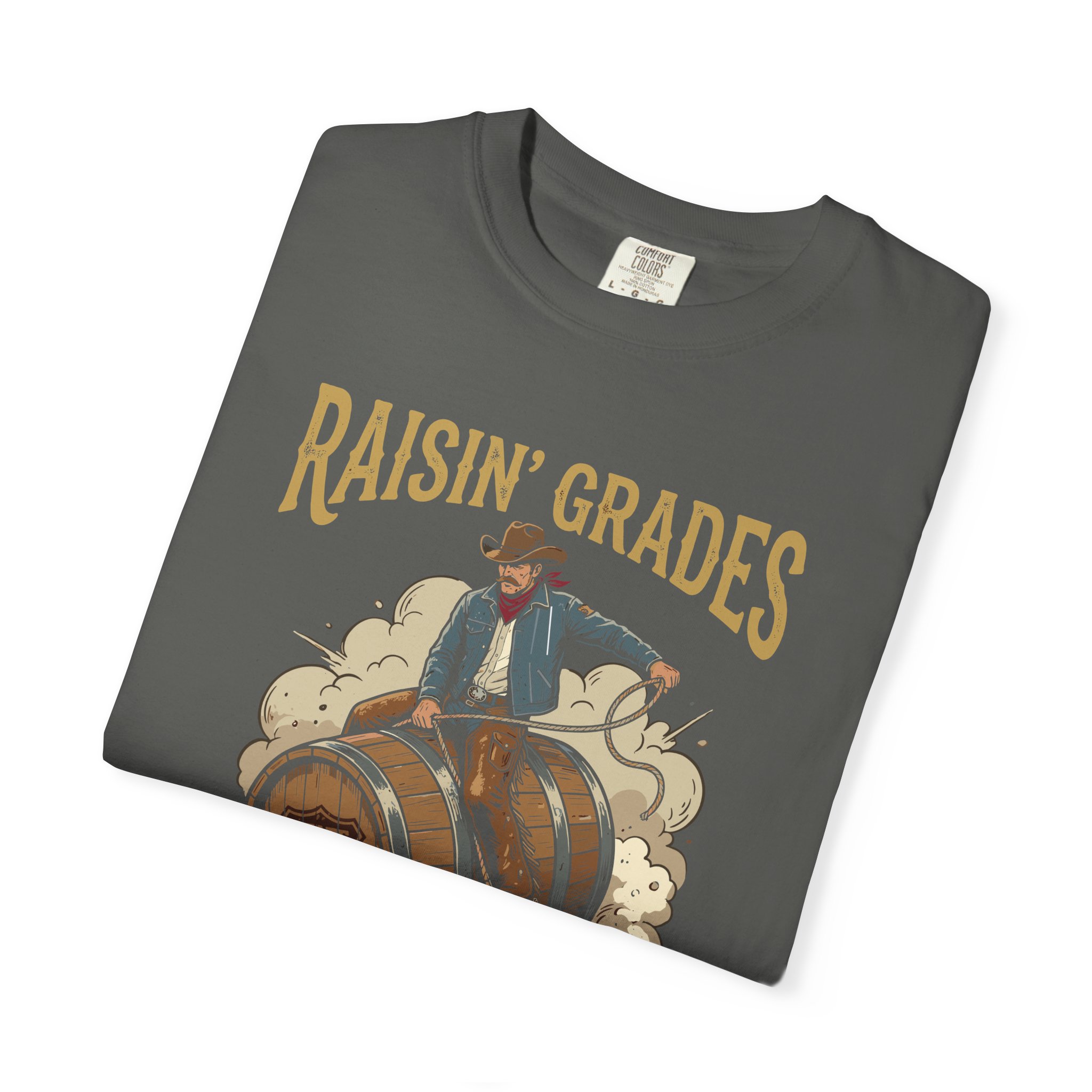 Raisin' Grades & Hell T-Shirt — Vintage College Barrel Graphic Tee - Image 27