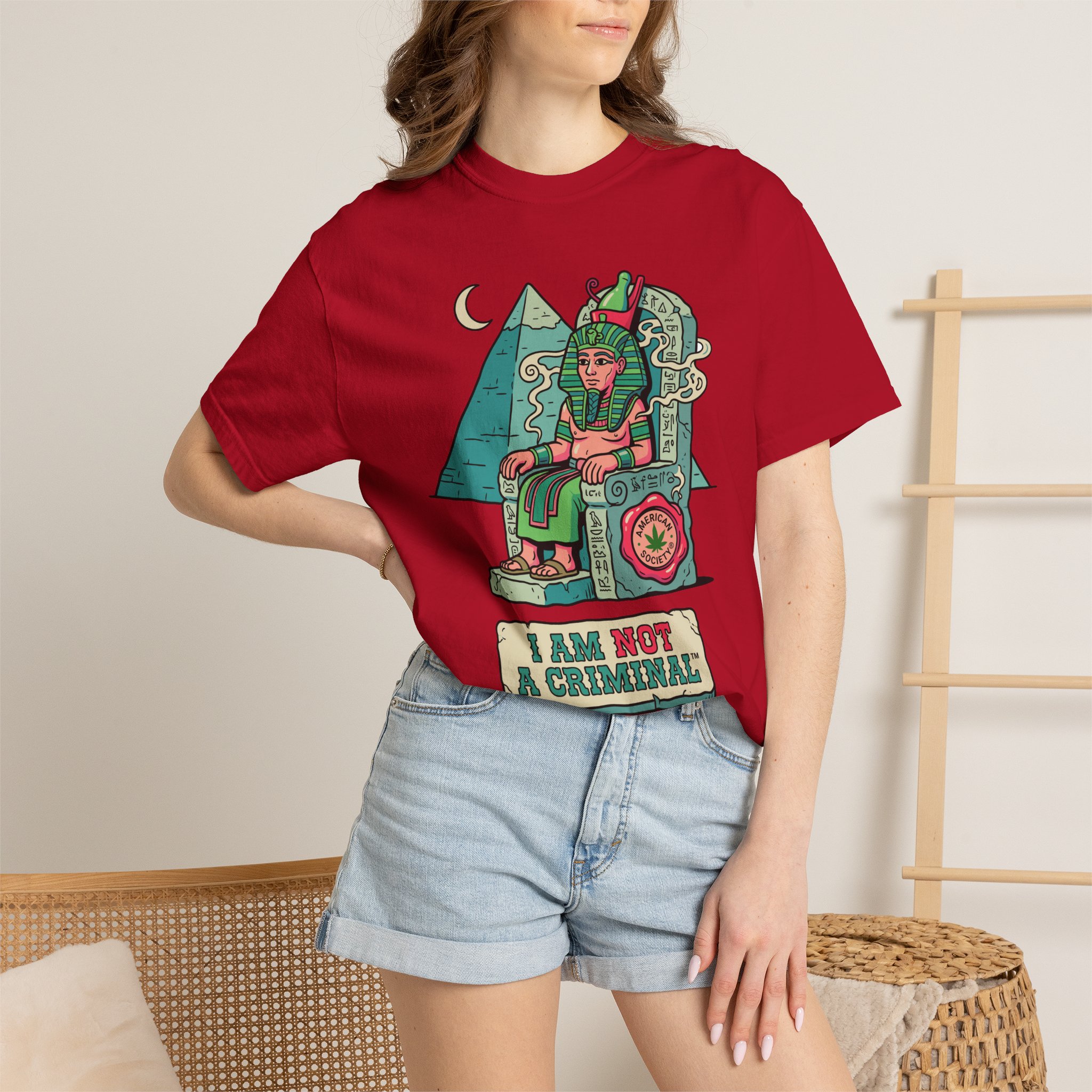 I Am Not a Criminal™ Pharaoh Tee — Ancient Royalty Cannabis Graphic - Image 60