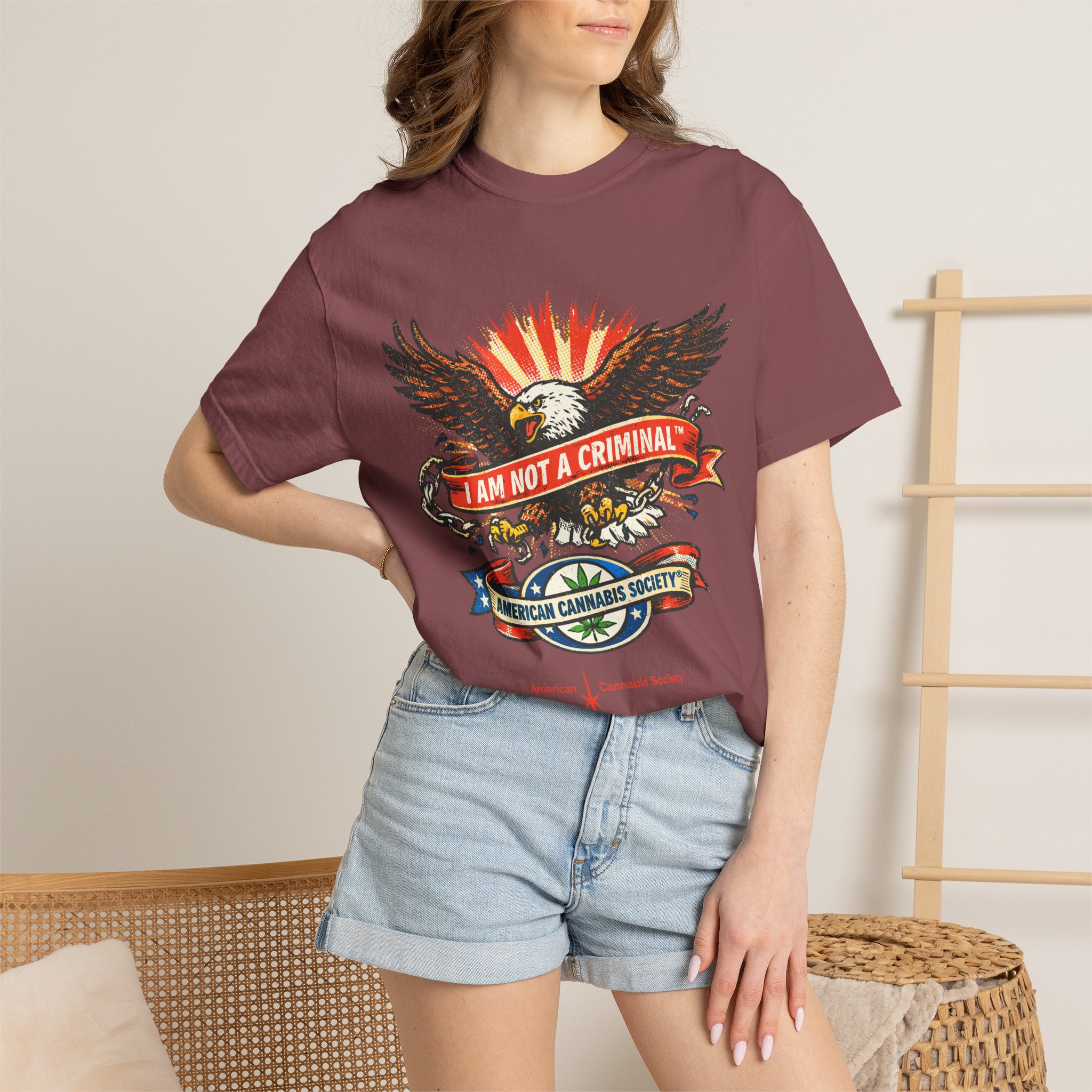 I Am Not a Criminal™ Eagle Tee — American Cannabis Society® Graphic - Image 16
