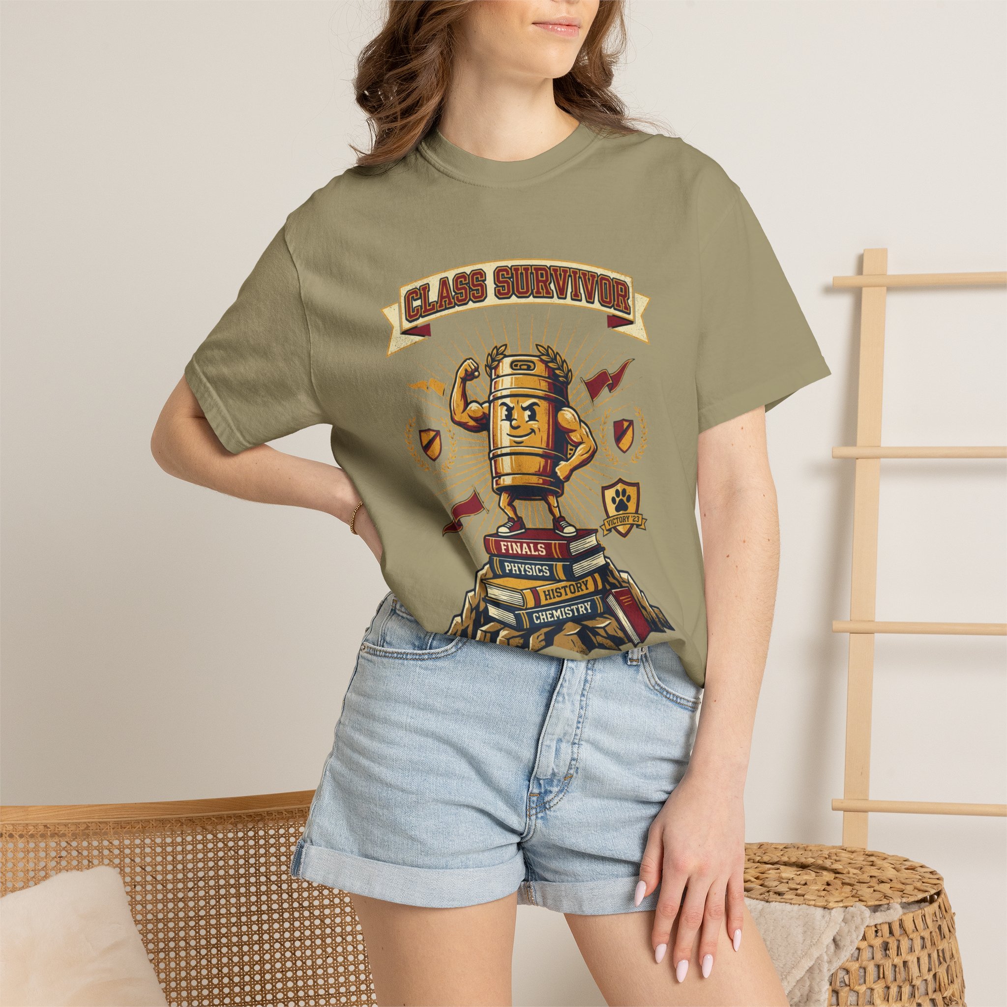 T‑Shirt — "Class Survivor" Vintage Trophy Design (Graduation/School Spirit) - Image 28
