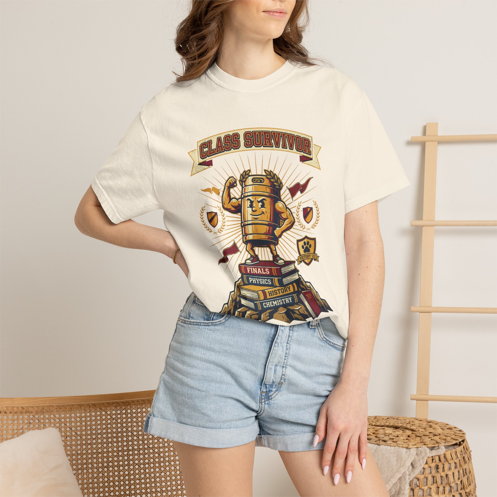 T‑Shirt — "Class Survivor" Vintage Trophy Design (Graduation/School Spirit) - Image 24