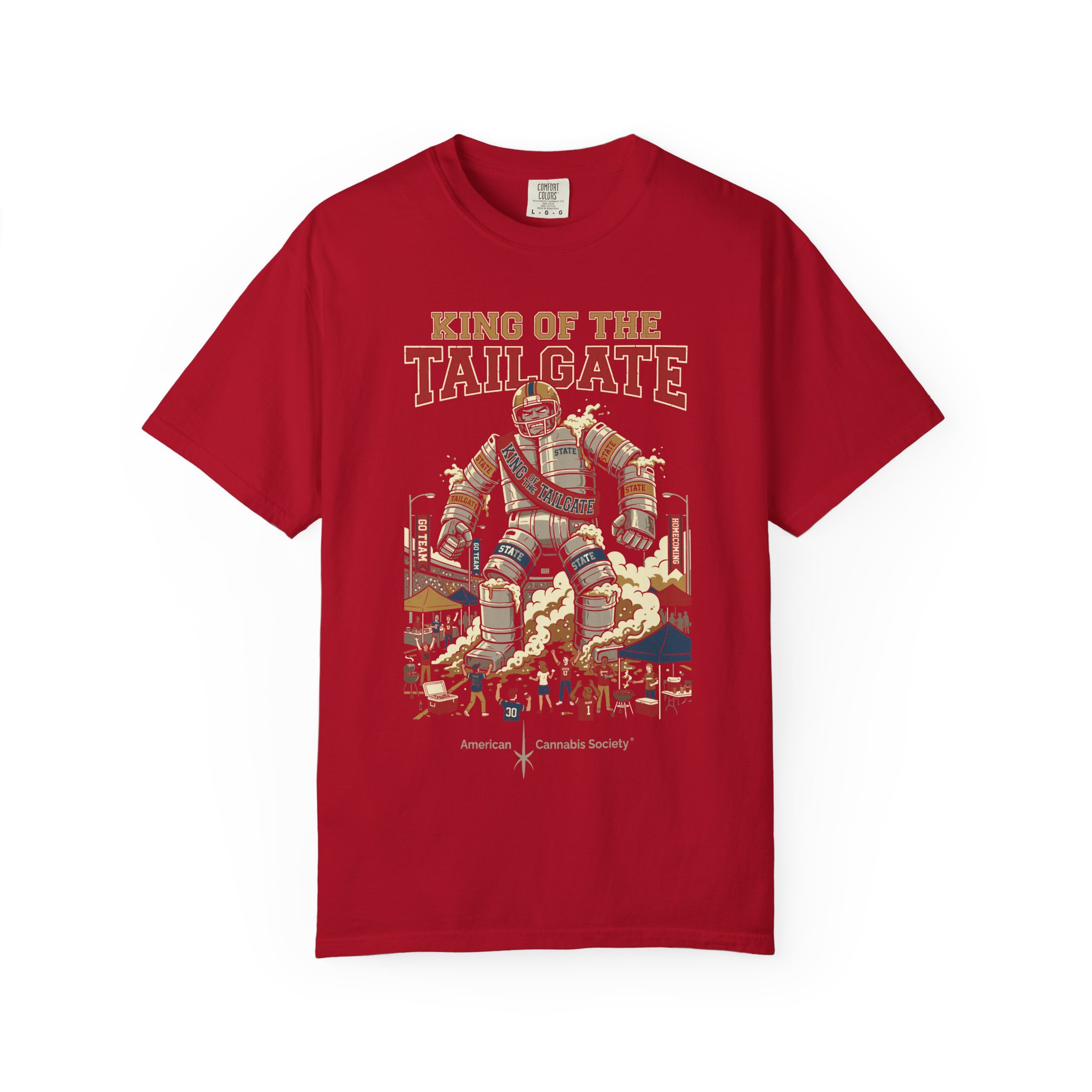 King of the Tailgate T-Shirt — College Football Tailgating Tee - Image 57