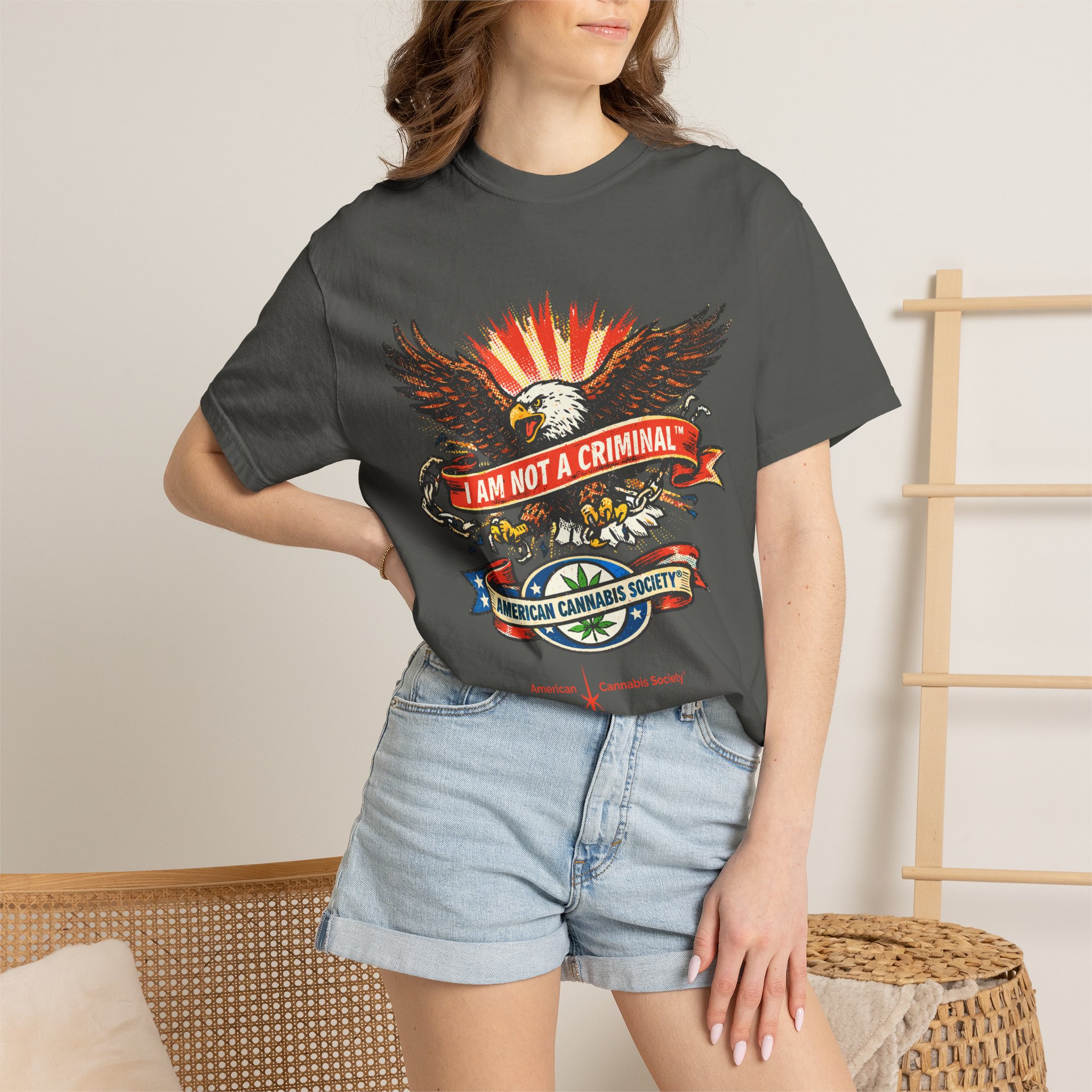 I Am Not a Criminal™ Eagle Tee — American Cannabis Society® Graphic - Image 32