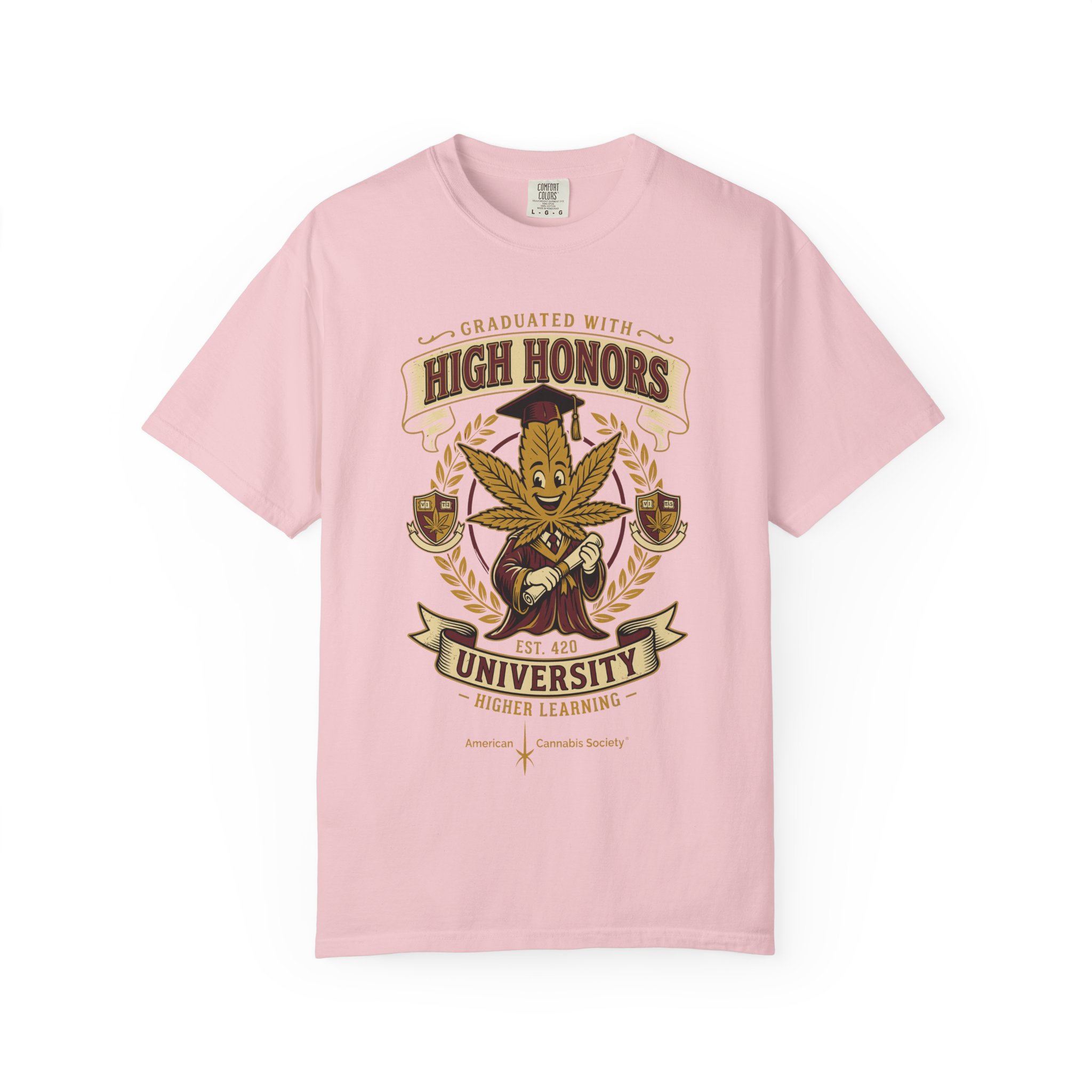 High Honors University T-Shirt — "Graduated with High Honors" Retro Marijuana College Tee - Image 53