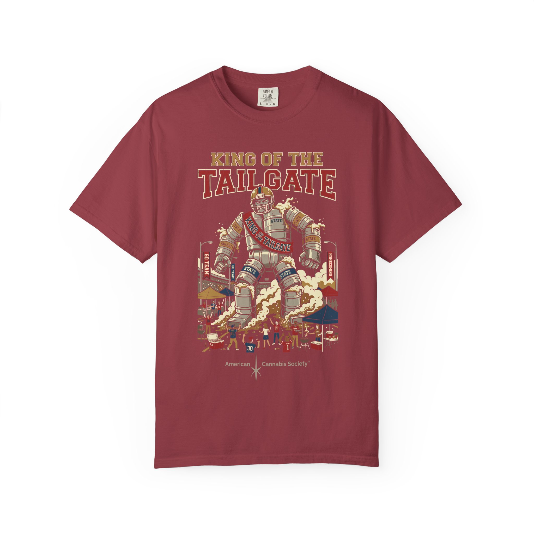 King of the Tailgate T-Shirt — College Football Tailgating Tee - Image 53