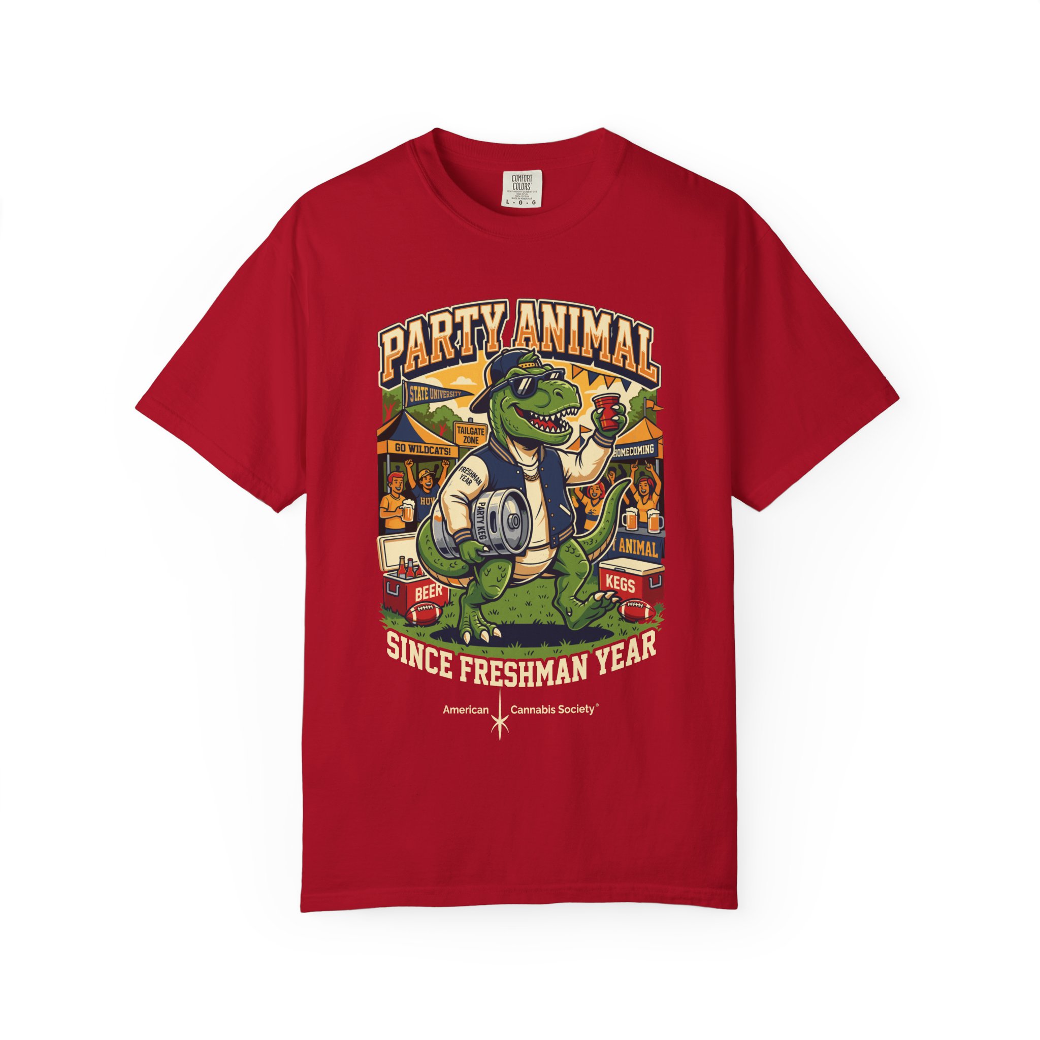 Party Animal T-Shirt — Dinosaur BBQ Beer Graphic Tee - Image 57