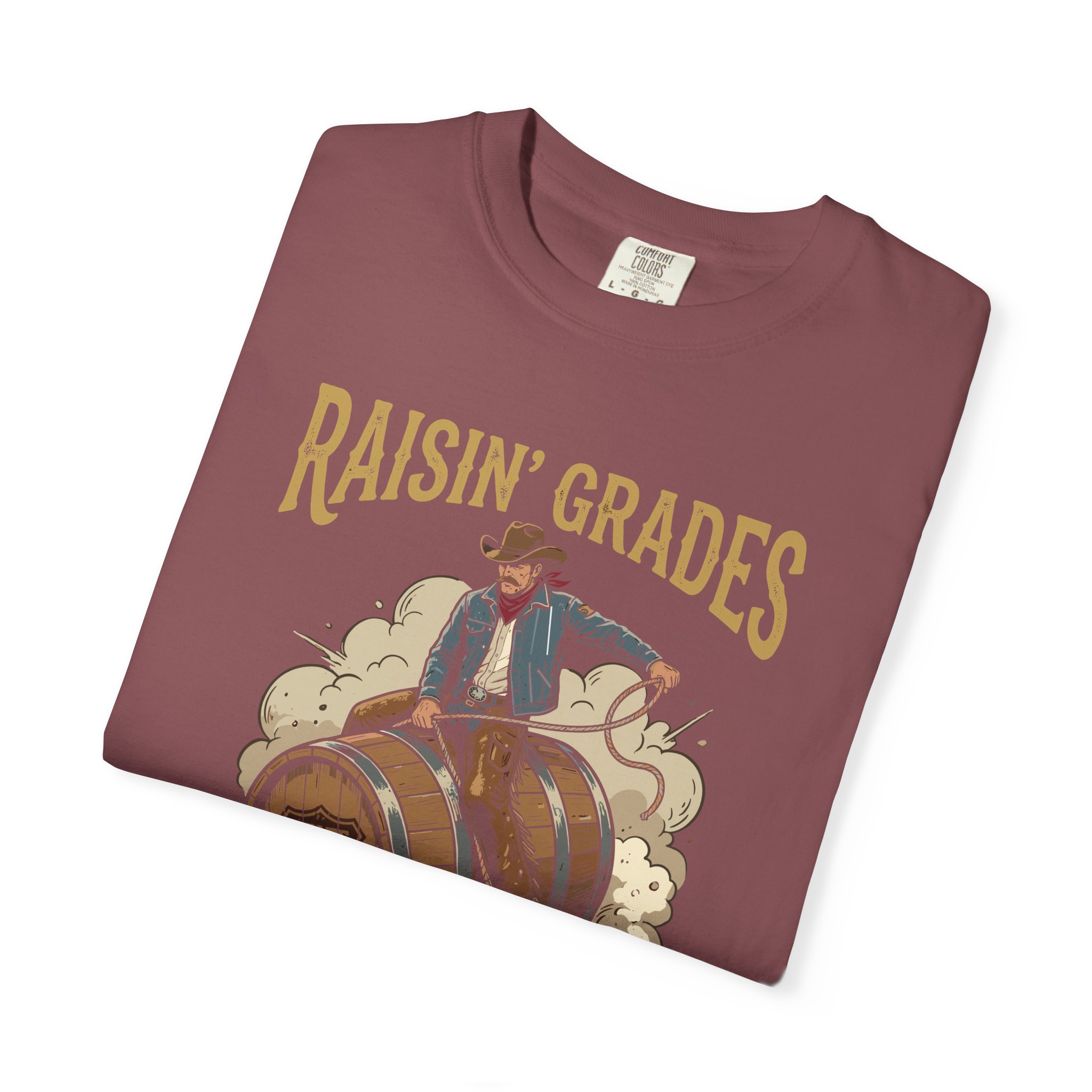 Raisin' Grades & Hell T-Shirt — Vintage College Barrel Graphic Tee - Image 11