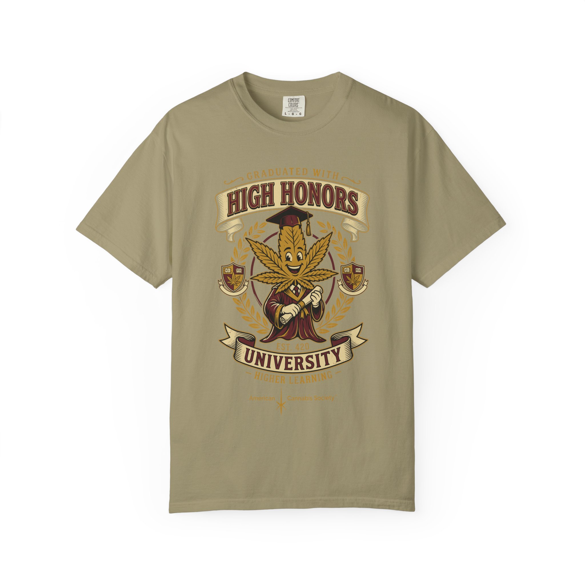 High Honors University T-Shirt — "Graduated with High Honors" Retro Marijuana College Tee - Image 21