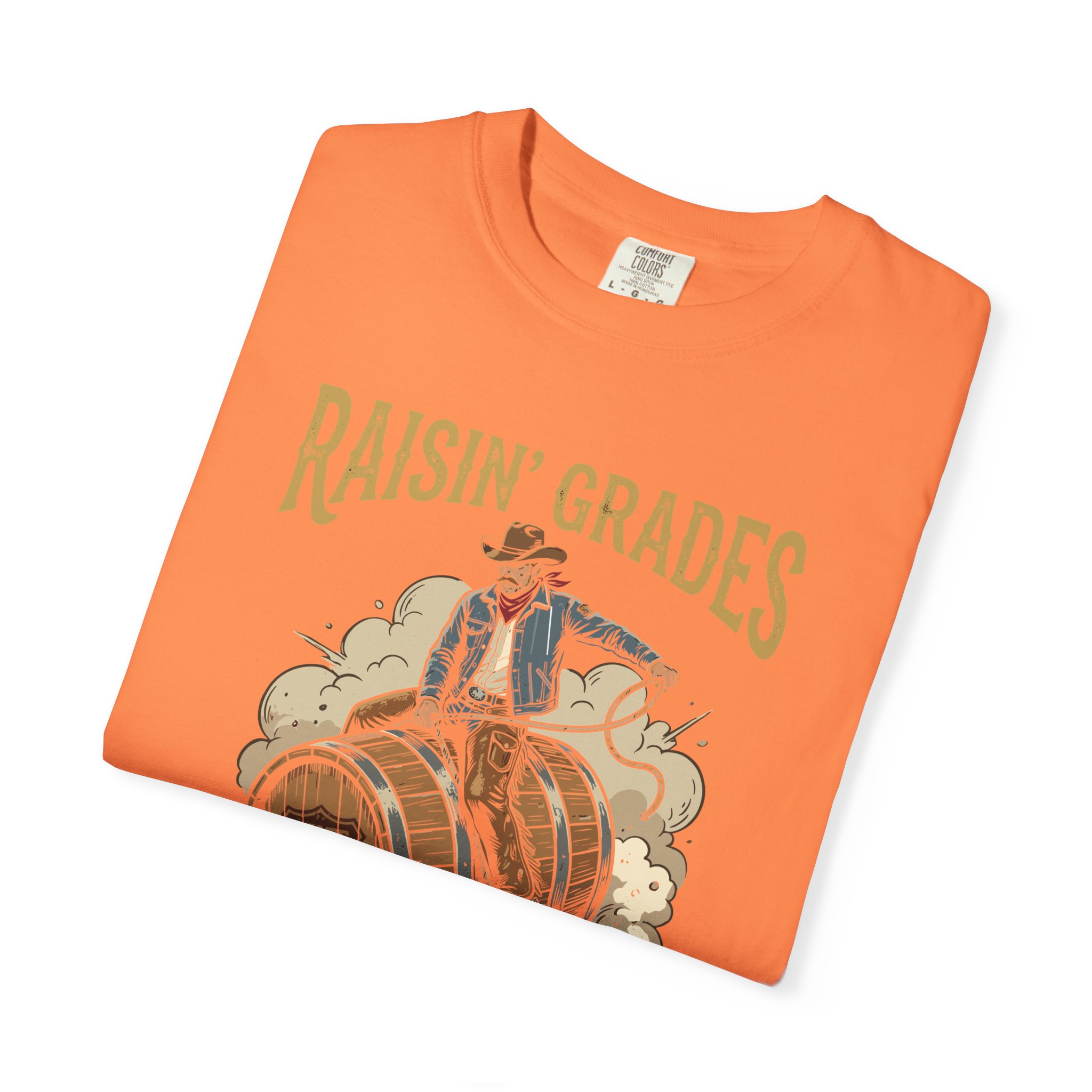 Raisin' Grades & Hell T-Shirt — Vintage College Barrel Graphic Tee - Image 7