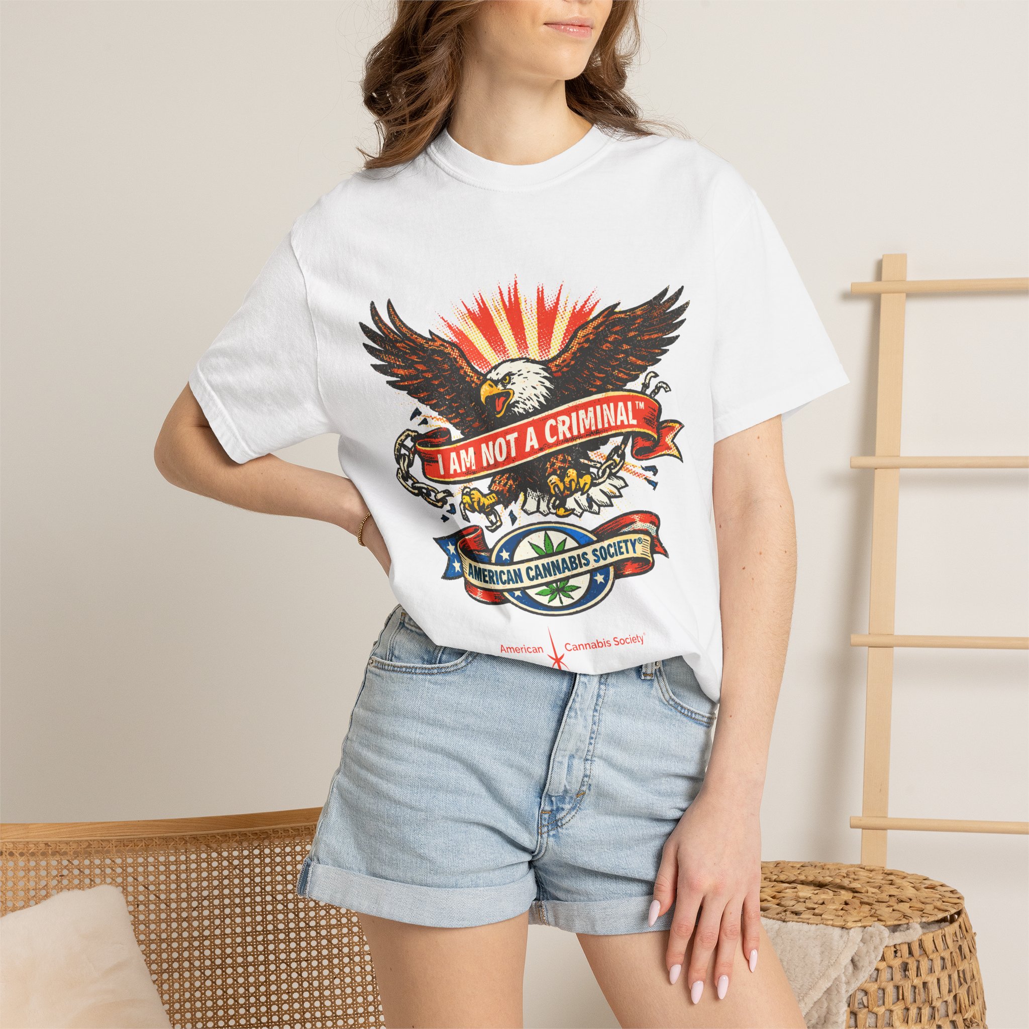 I Am Not a Criminal™ Eagle Tee — American Cannabis Society® Graphic - Image 4