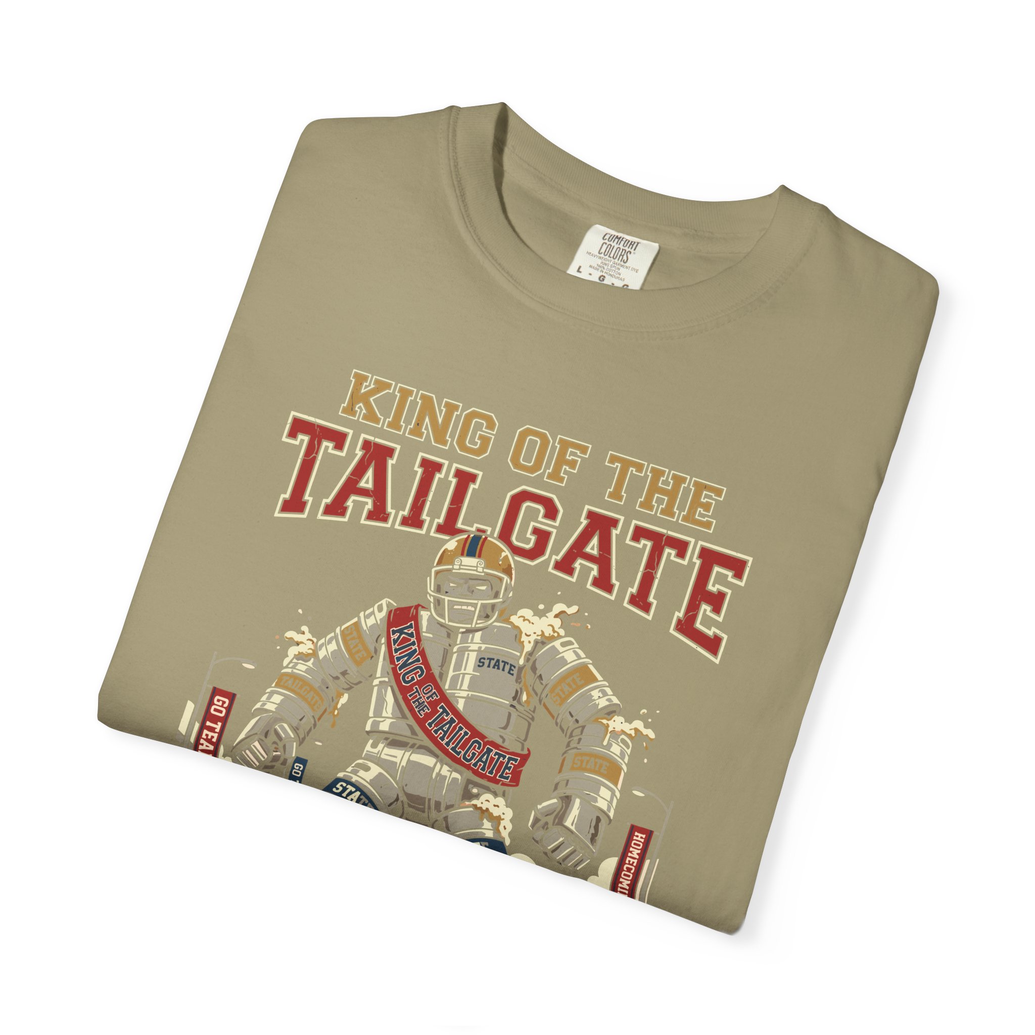 King of the Tailgate T-Shirt — College Football Tailgating Tee - Image 19