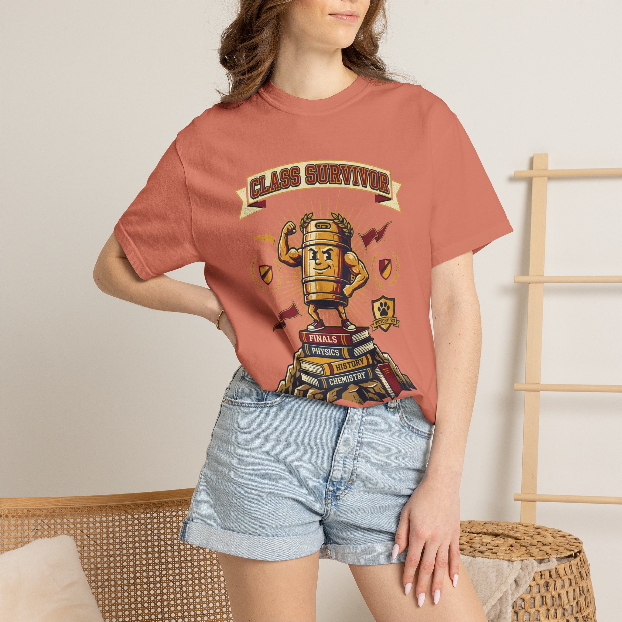 T‑Shirt — "Class Survivor" Vintage Trophy Design (Graduation/School Spirit) - Image 12