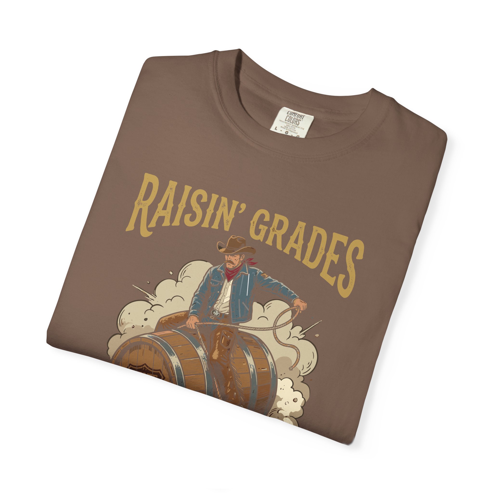 Raisin' Grades & Hell T-Shirt — Vintage College Barrel Graphic Tee - Image 23