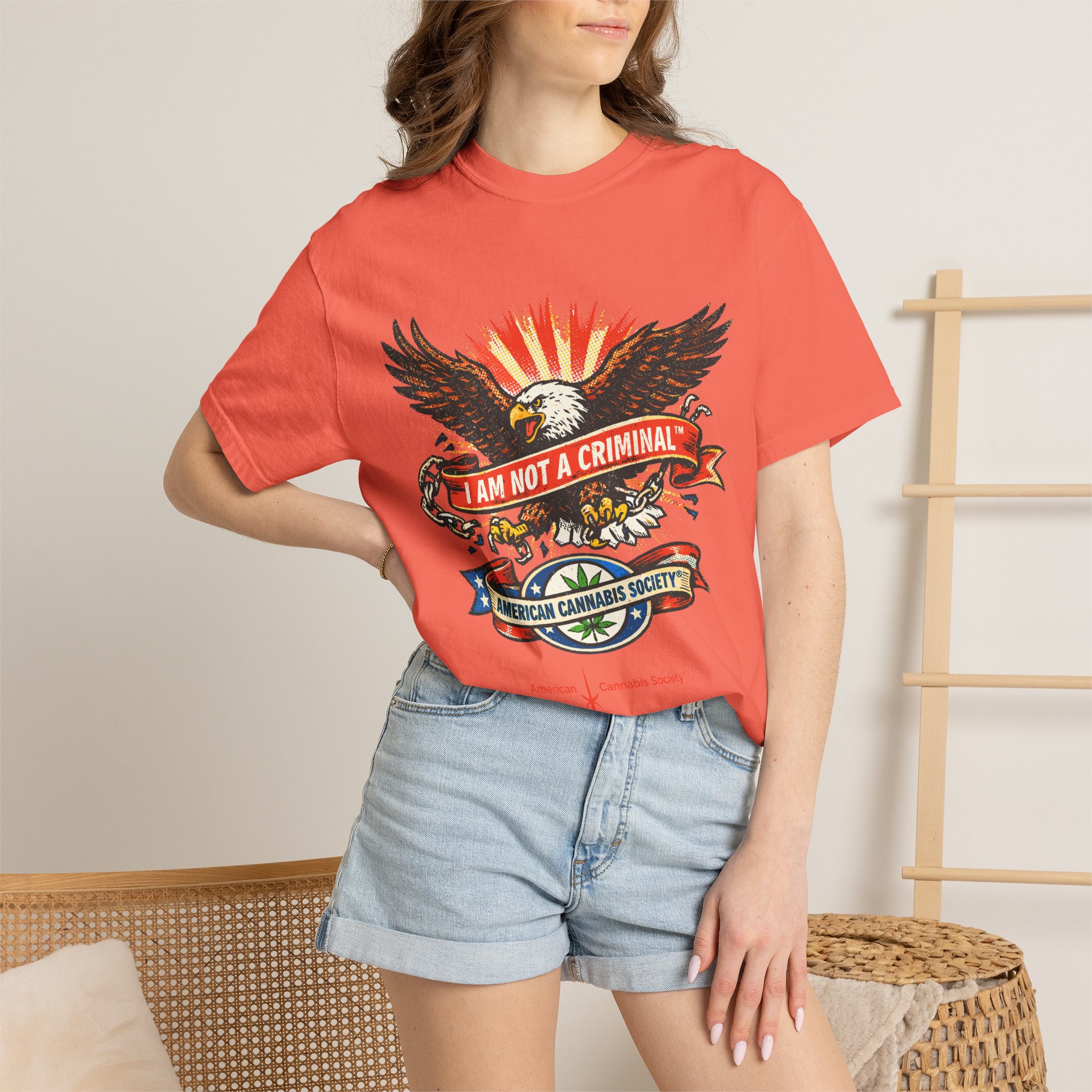 I Am Not a Criminal™ Eagle Tee — American Cannabis Society® Graphic - Image 12