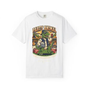Party Animal T-Shirt — Dinosaur BBQ Beer Graphic Tee