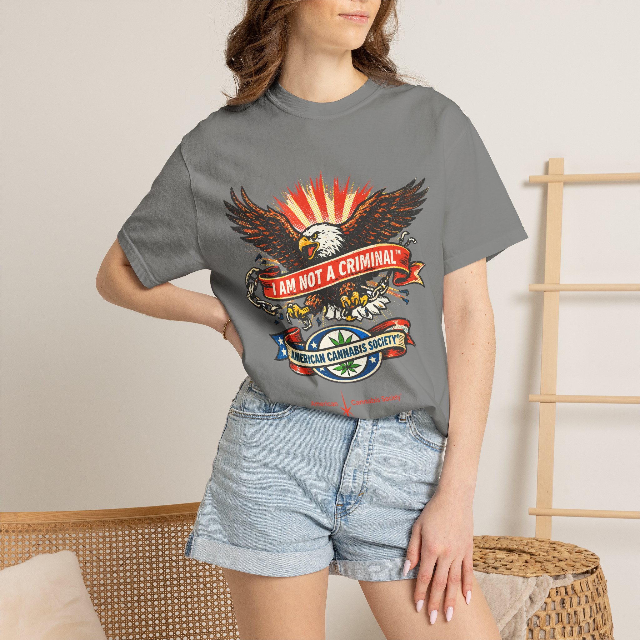 I Am Not a Criminal™ Eagle Tee — American Cannabis Society® Graphic - Image 44
