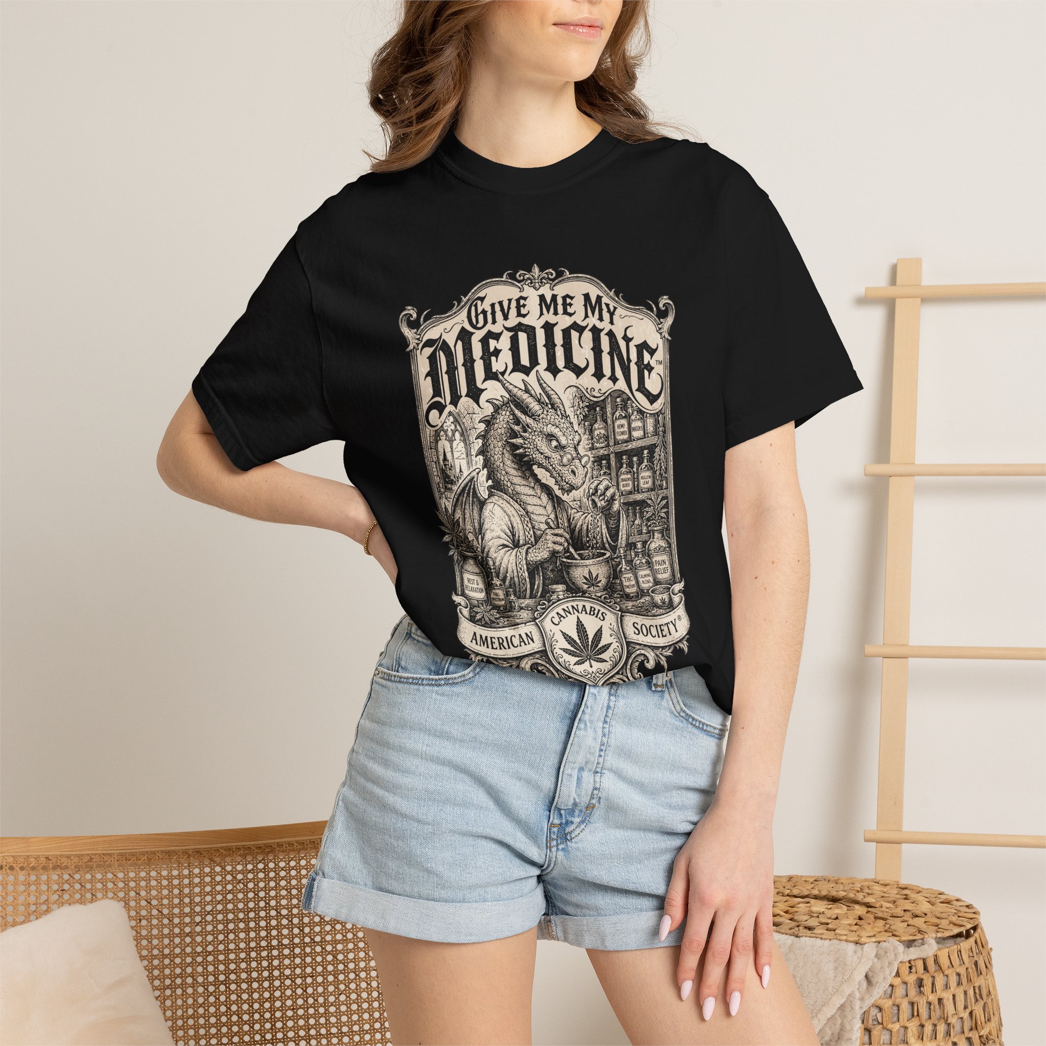 Give Me My Medicine™ T-Shirt — Vintage Cannabis Apothecary Graphic Tee - Image 52