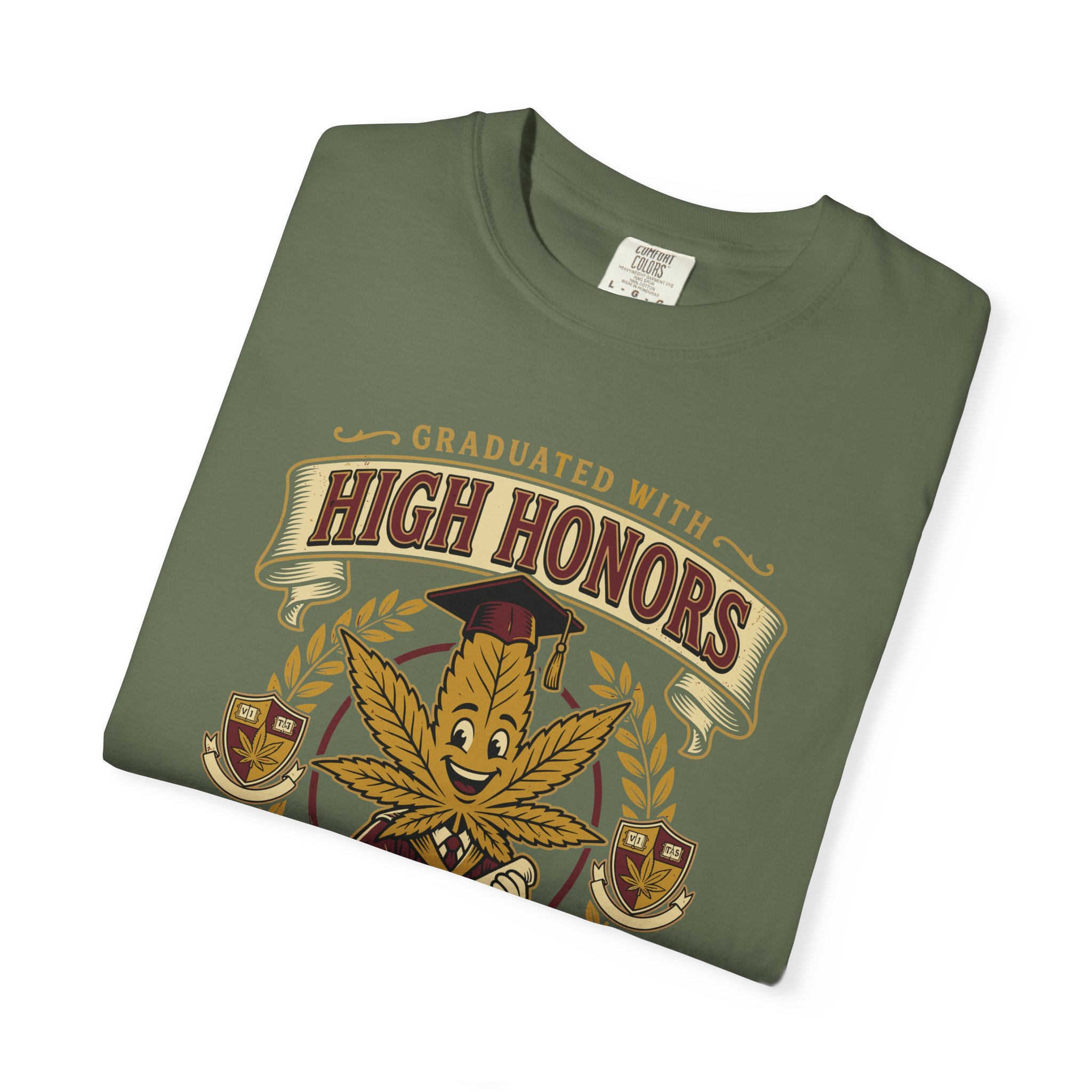 High Honors University T-Shirt — "Graduated with High Honors" Retro Marijuana College Tee - Image 39