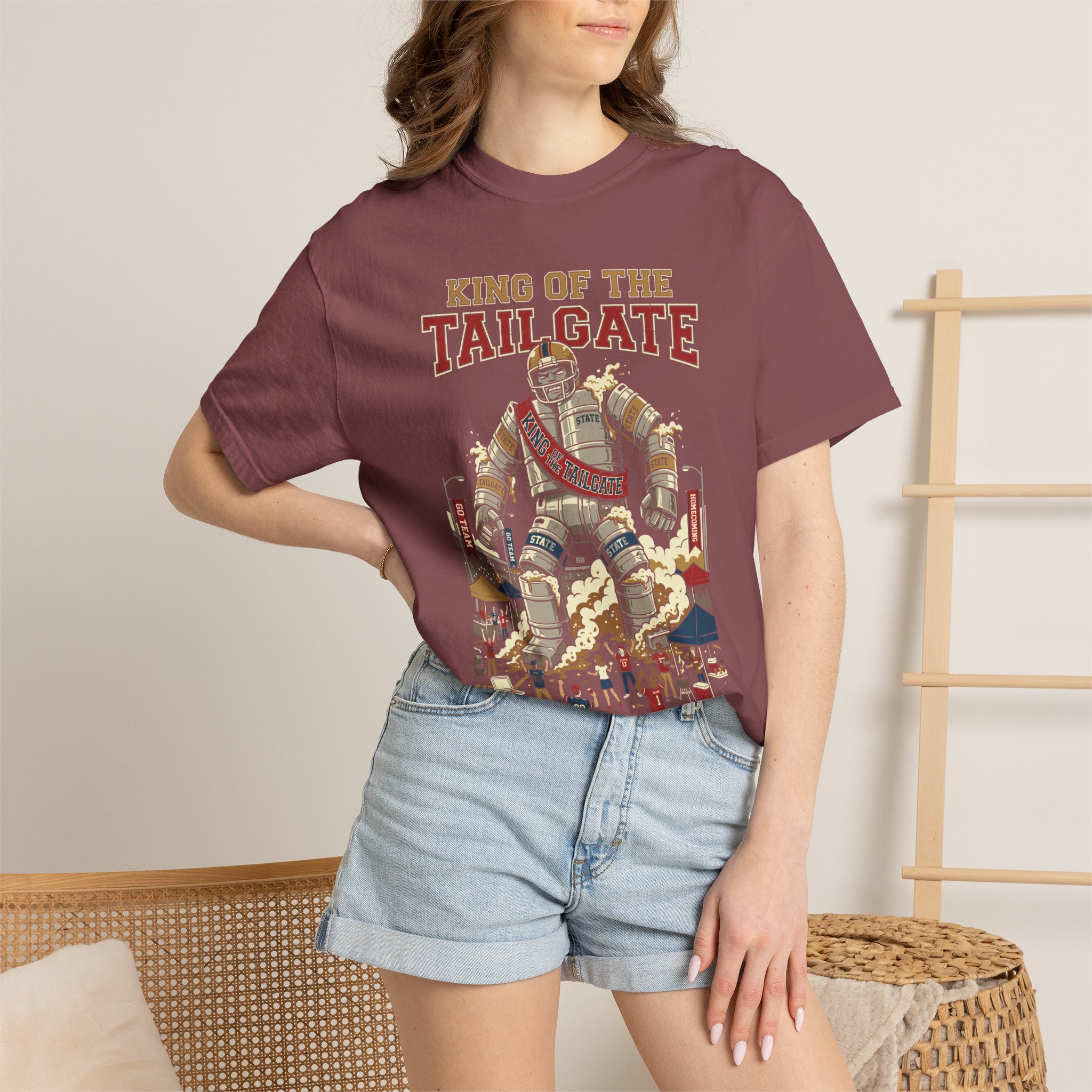 King of the Tailgate T-Shirt — College Football Tailgating Tee - Image 4