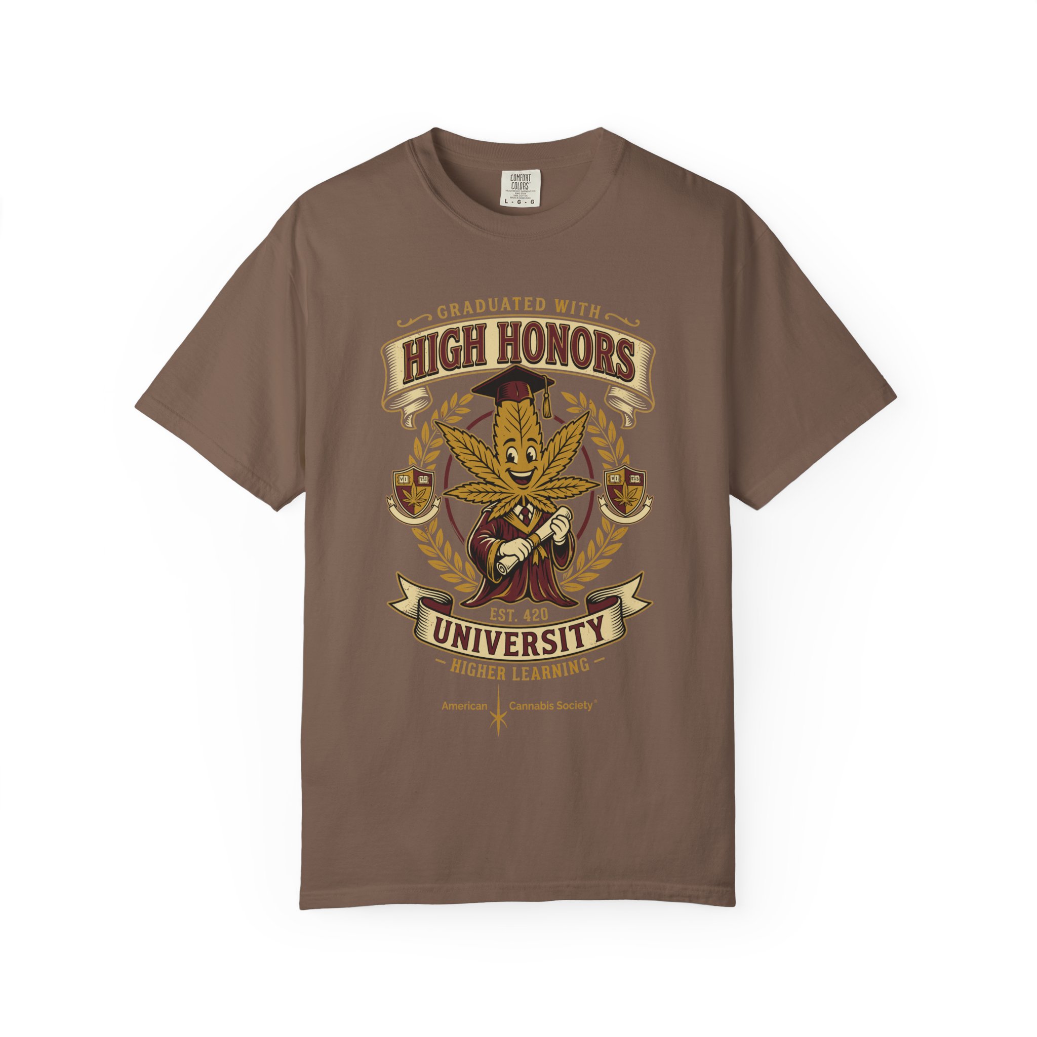 High Honors University T-Shirt — "Graduated with High Honors" Retro Marijuana College Tee - Image 25