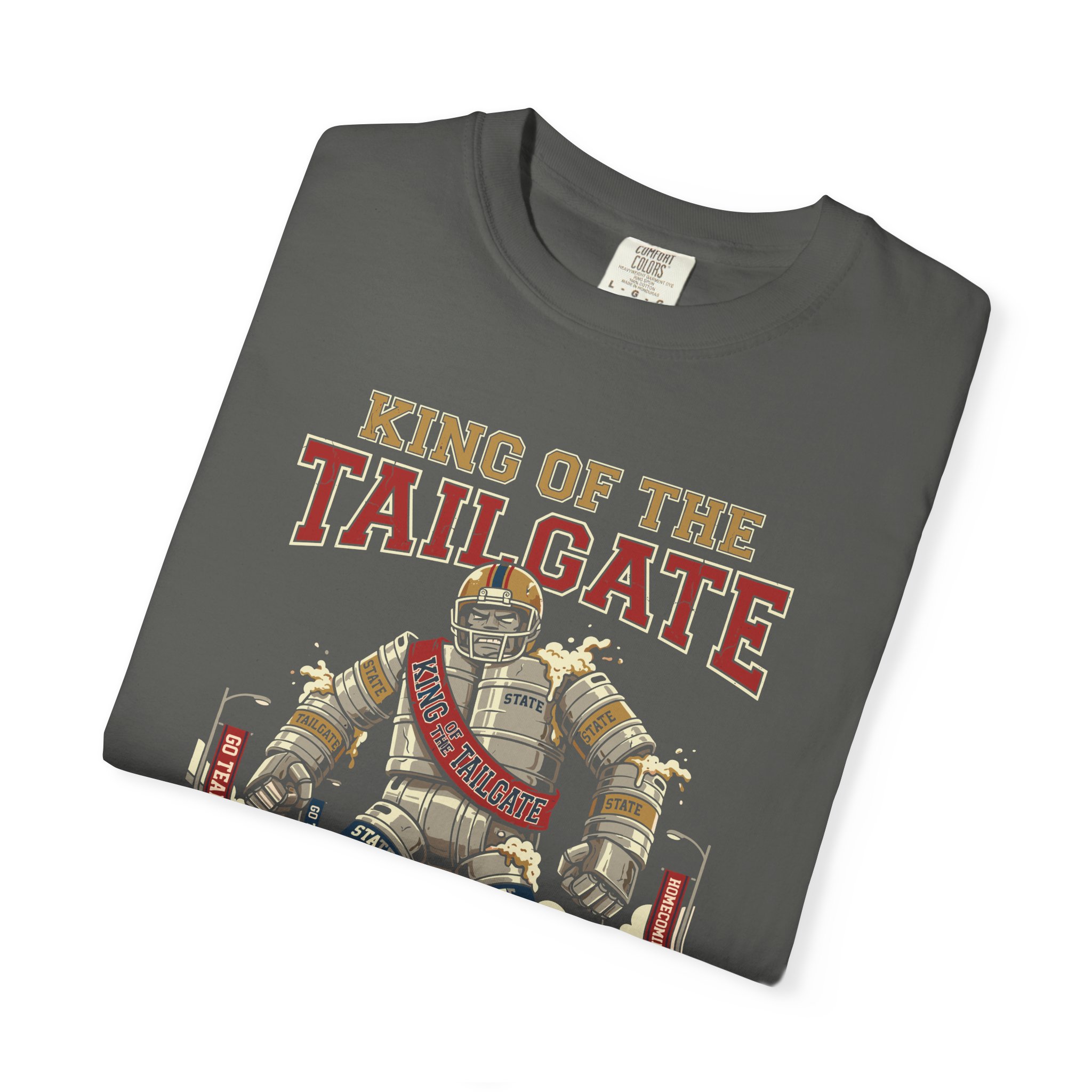 King of the Tailgate T-Shirt — College Football Tailgating Tee - Image 27