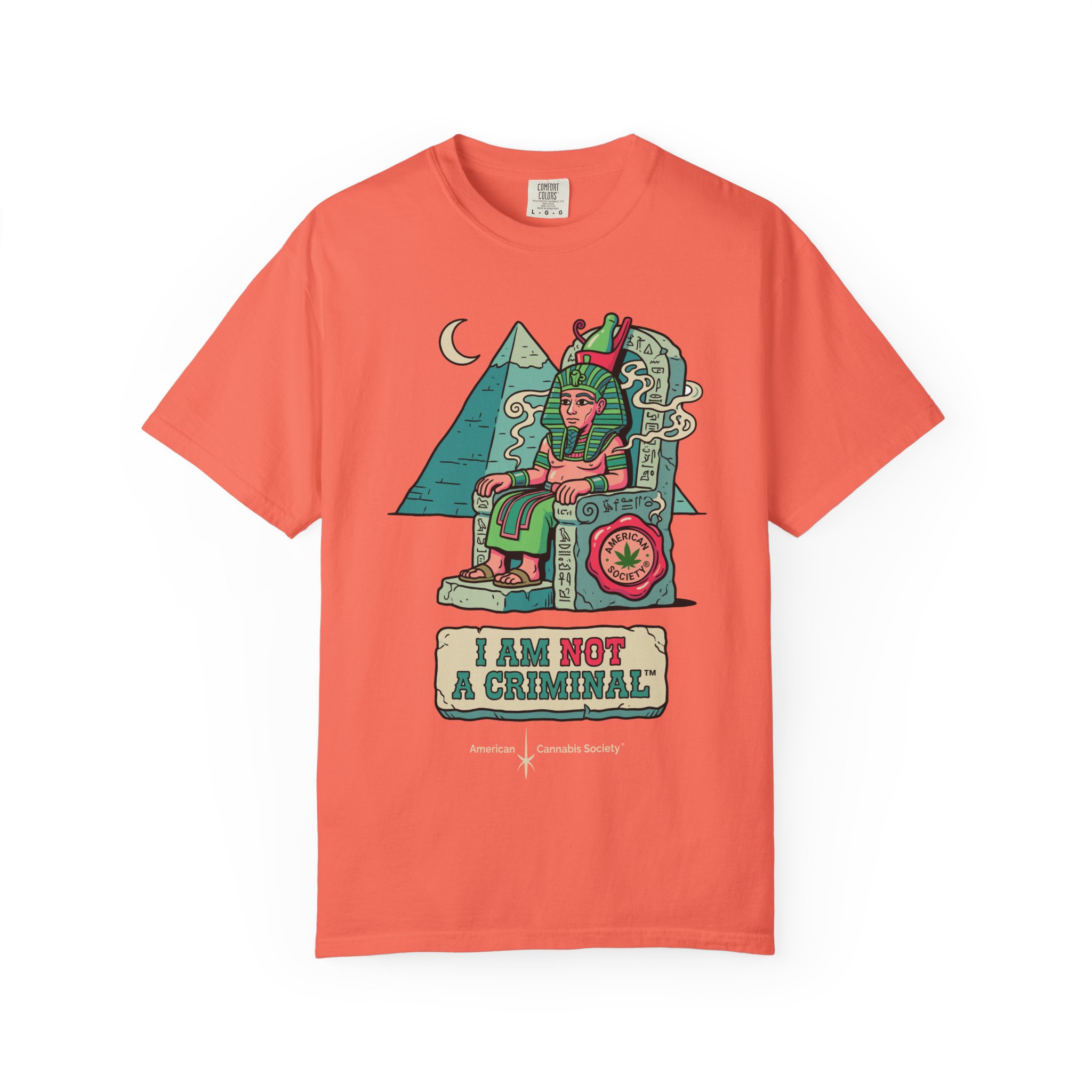 I Am Not a Criminal™ Pharaoh Tee — Ancient Royalty Cannabis Graphic - Image 9