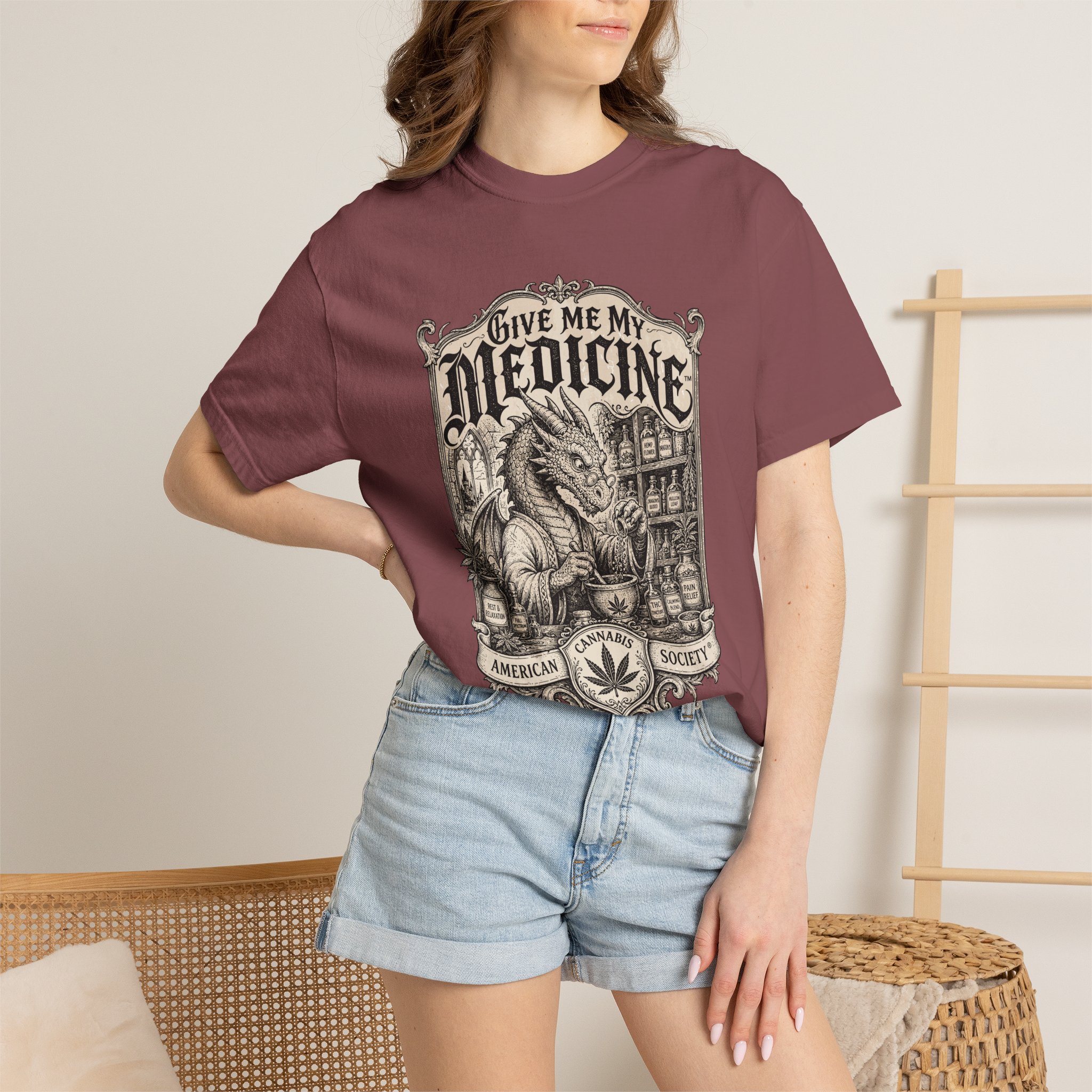 Give Me My Medicine™ T-Shirt — Vintage Cannabis Apothecary Graphic Tee - Image 16