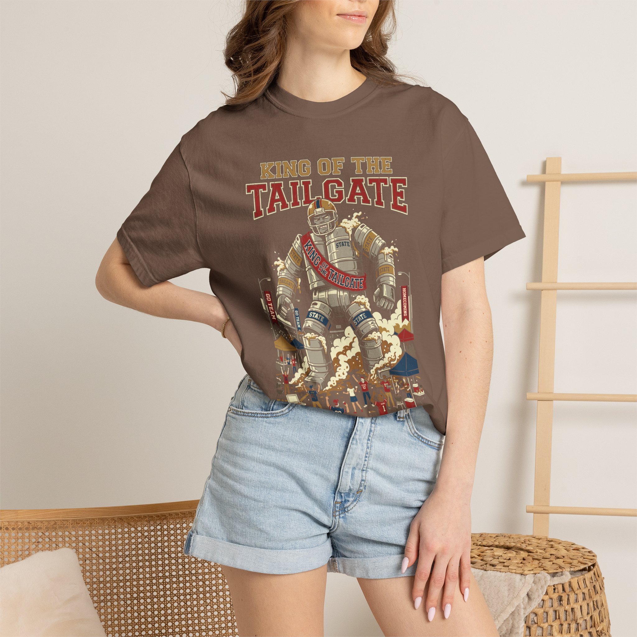King of the Tailgate T-Shirt — College Football Tailgating Tee - Image 24