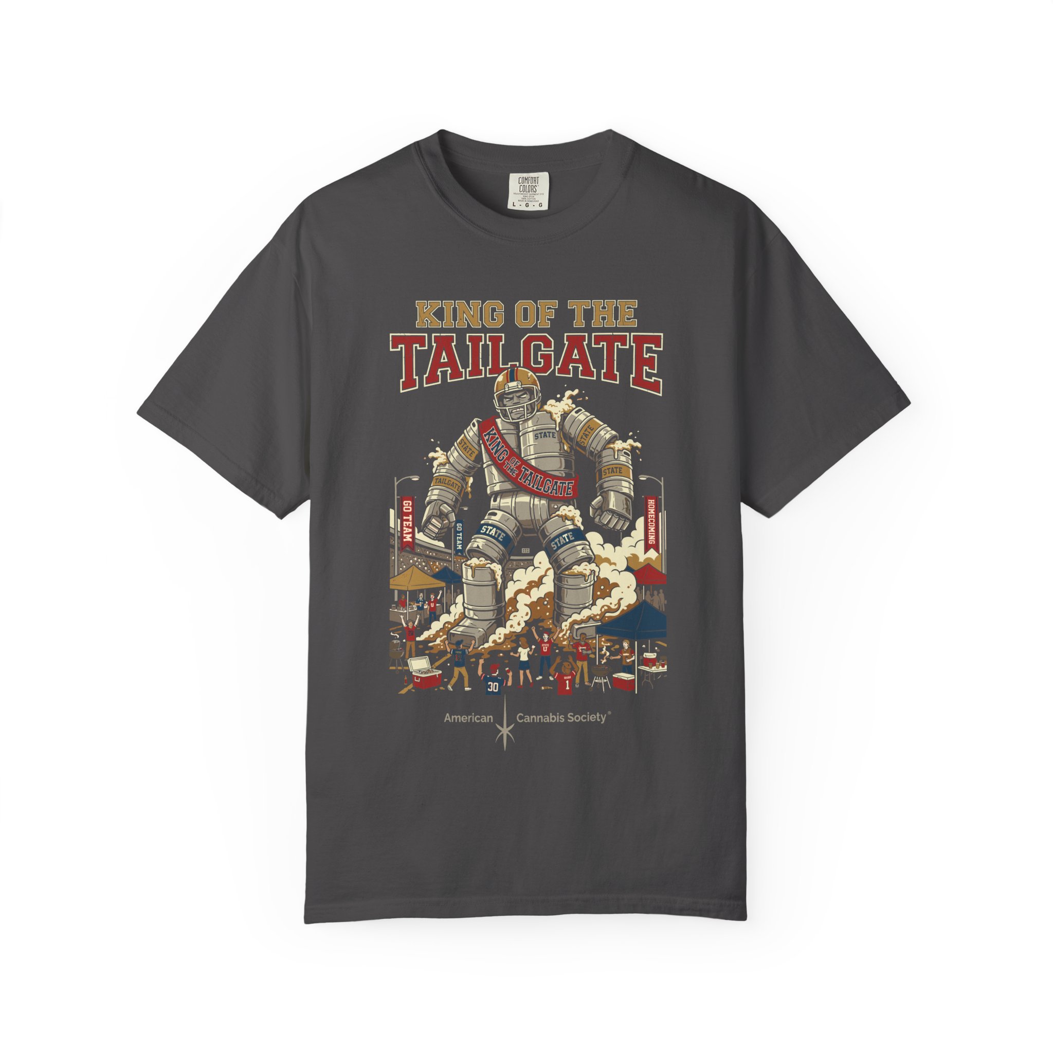 King of the Tailgate T-Shirt — College Football Tailgating Tee - Image 41