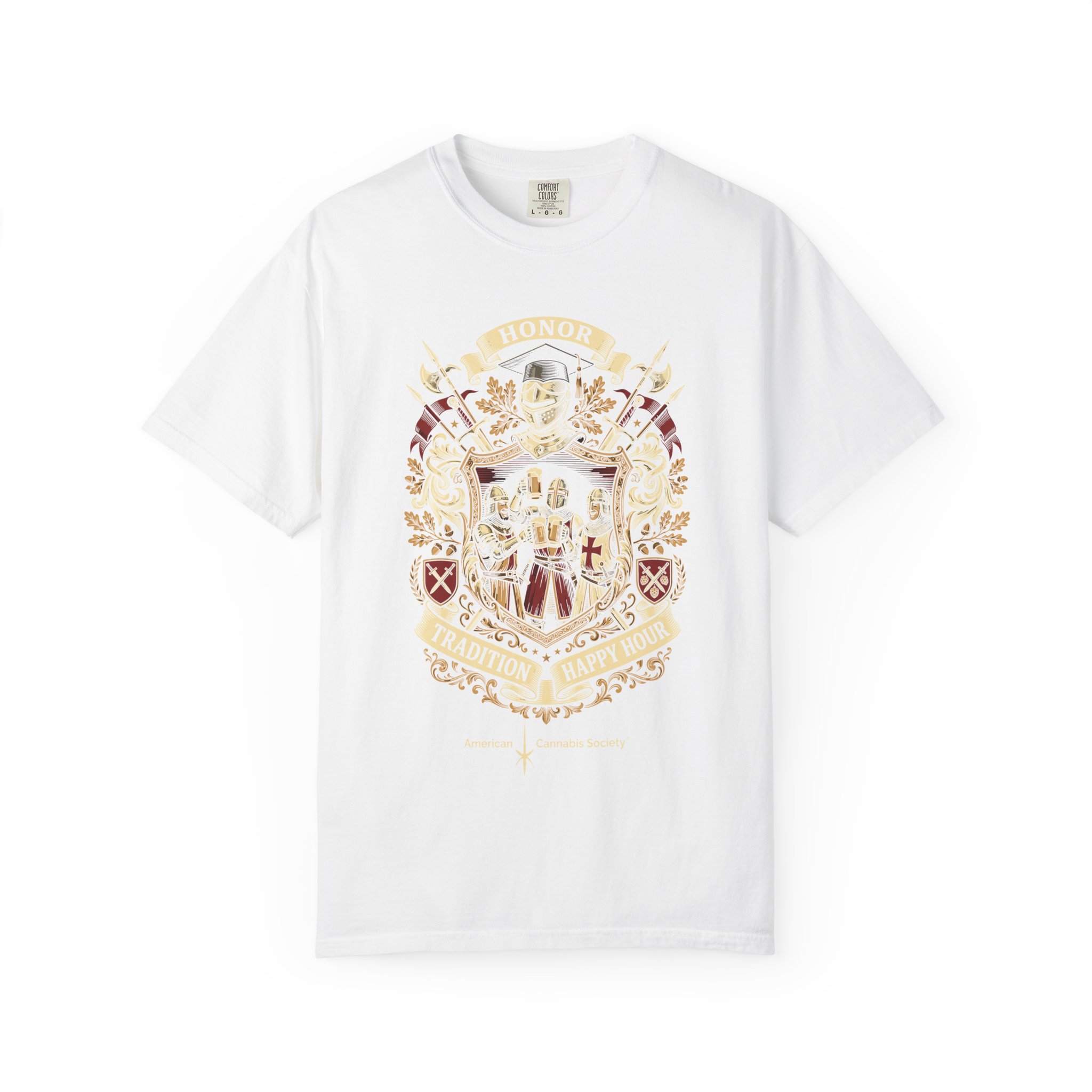 Heraldic Crest Graphic T-Shirt — Vintage Shield & Banner Design - Image 5