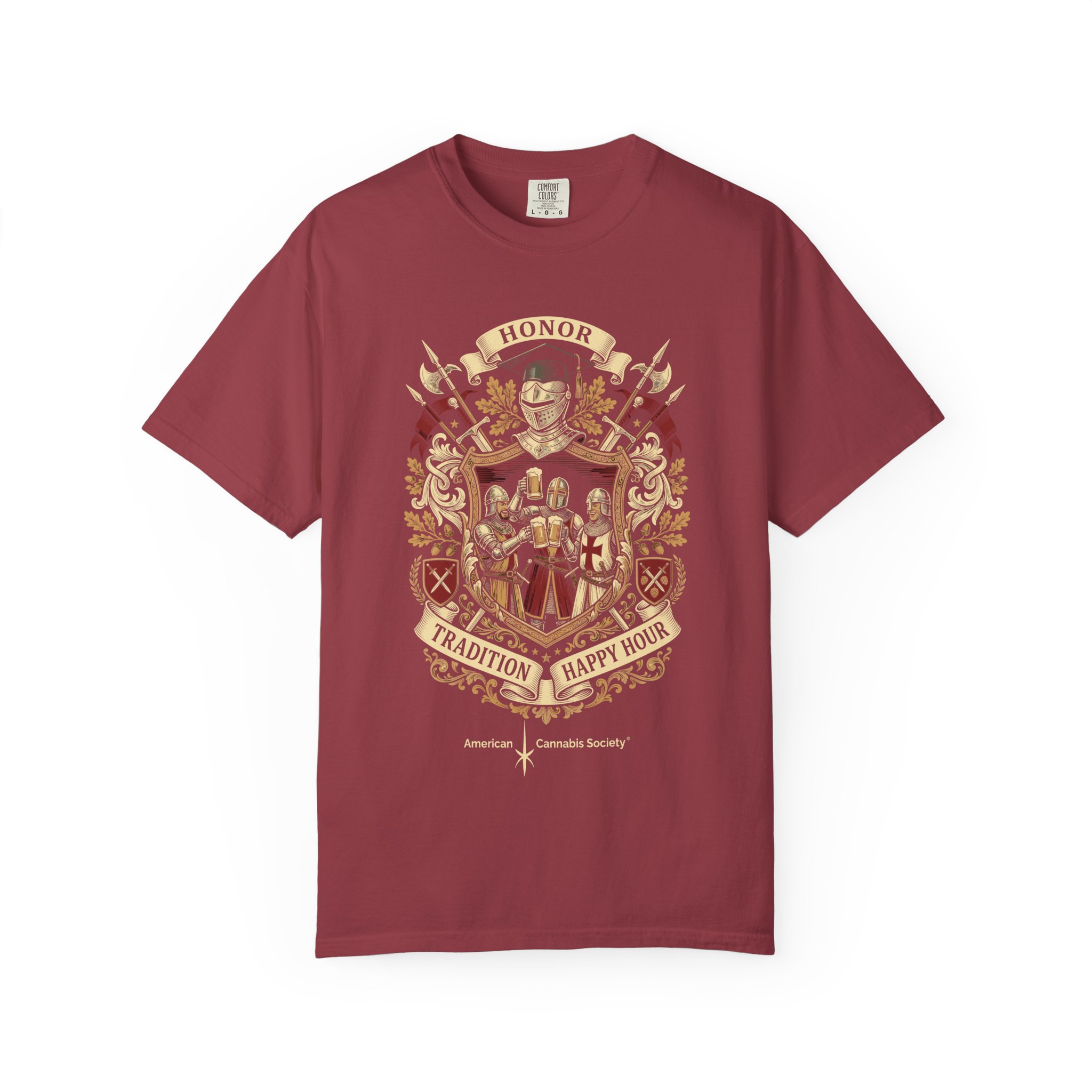 Heraldic Crest Graphic T-Shirt — Vintage Shield & Banner Design - Image 53