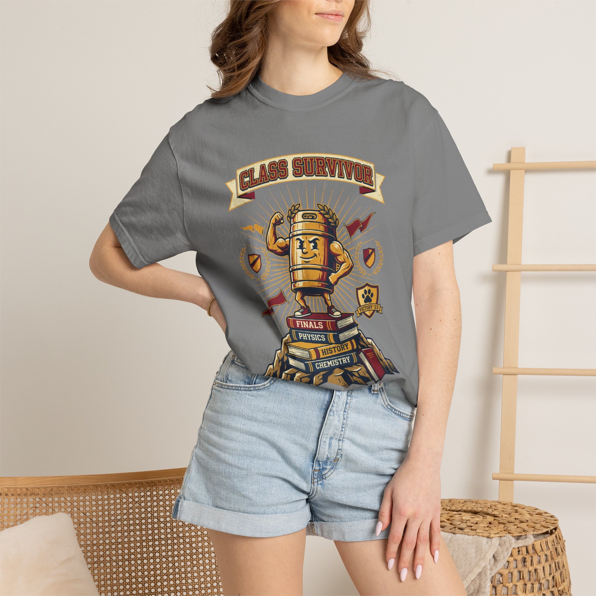 T‑Shirt — "Class Survivor" Vintage Trophy Design (Graduation/School Spirit) - Image 40