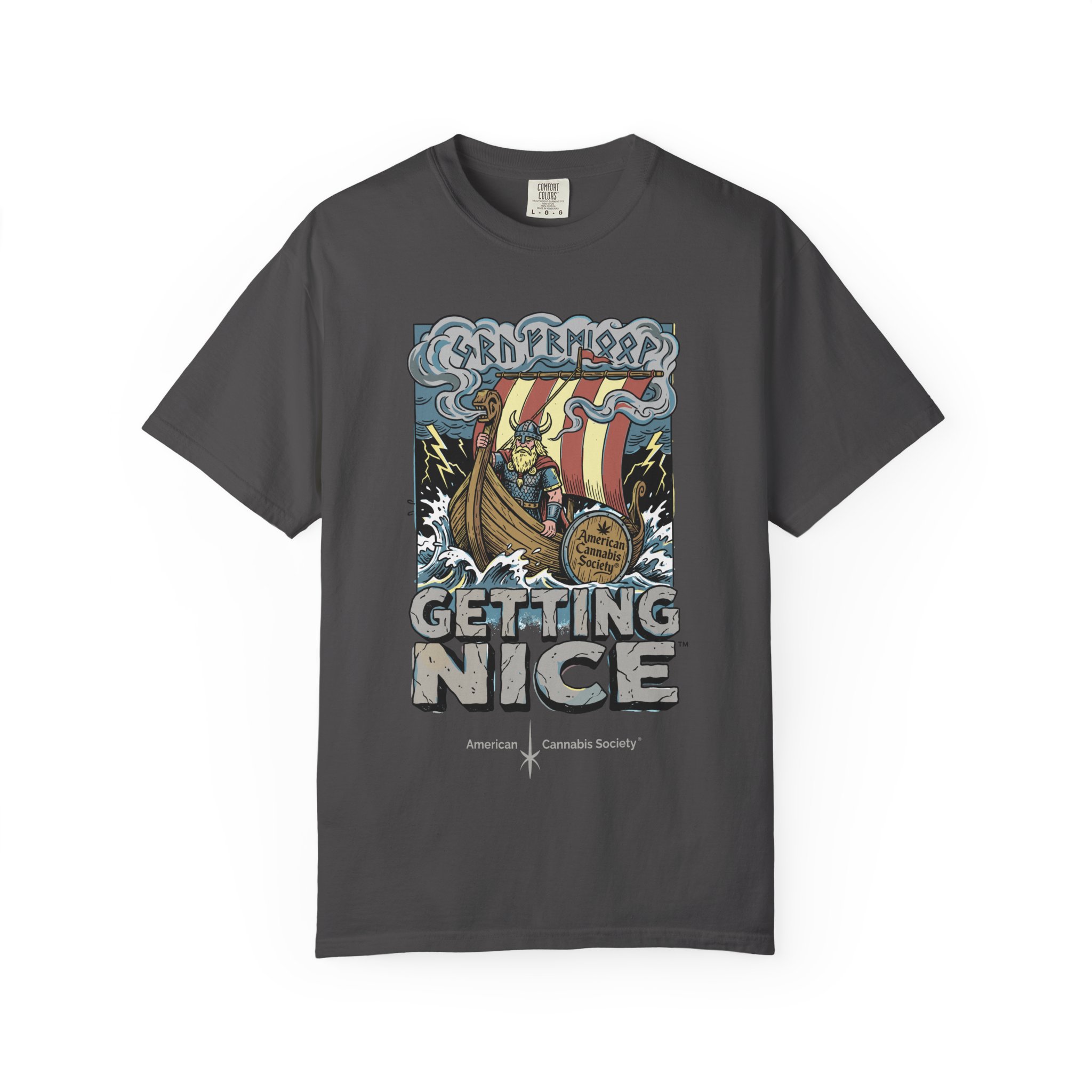 Viking Ship 'Getting Nice' Graphic T‑Shirt — Retro Norse Adventure Tee - Image 5