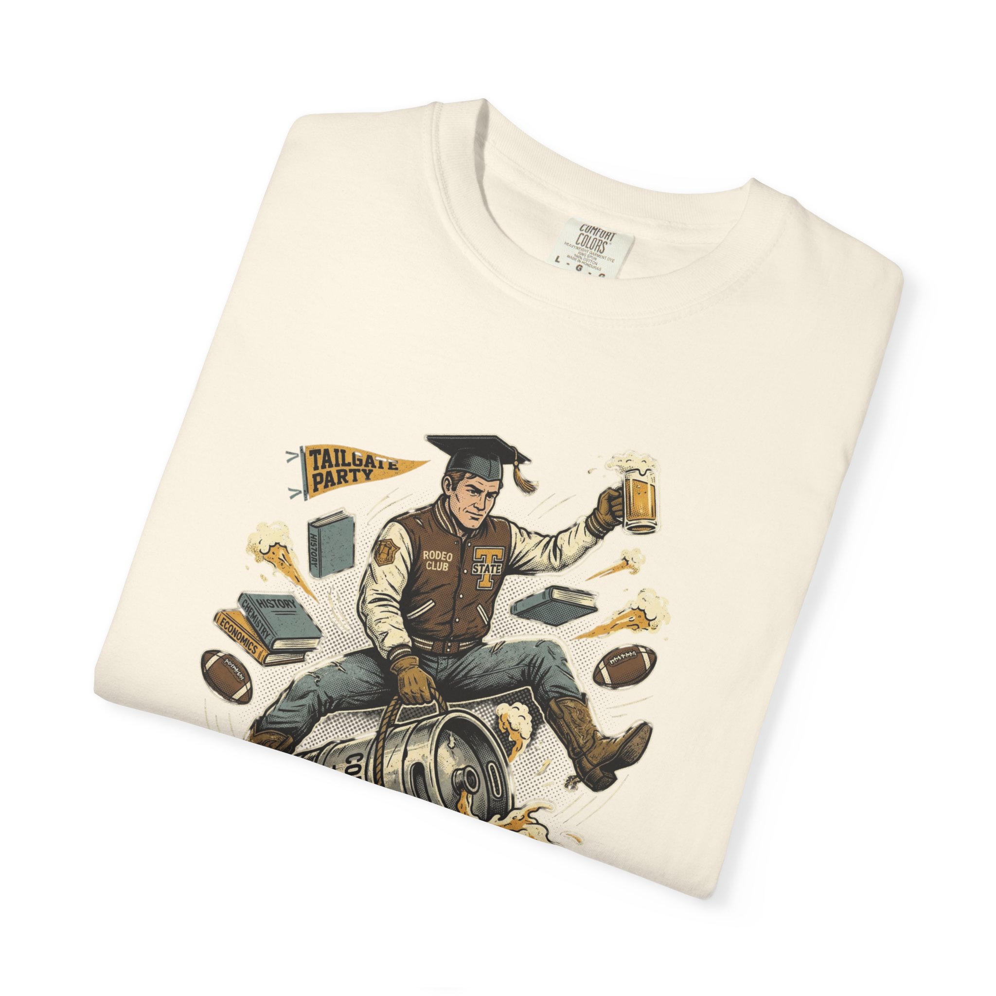 Born to Ride, Forced to Study — College Tailgate Graphic T-Shirt - Image 19