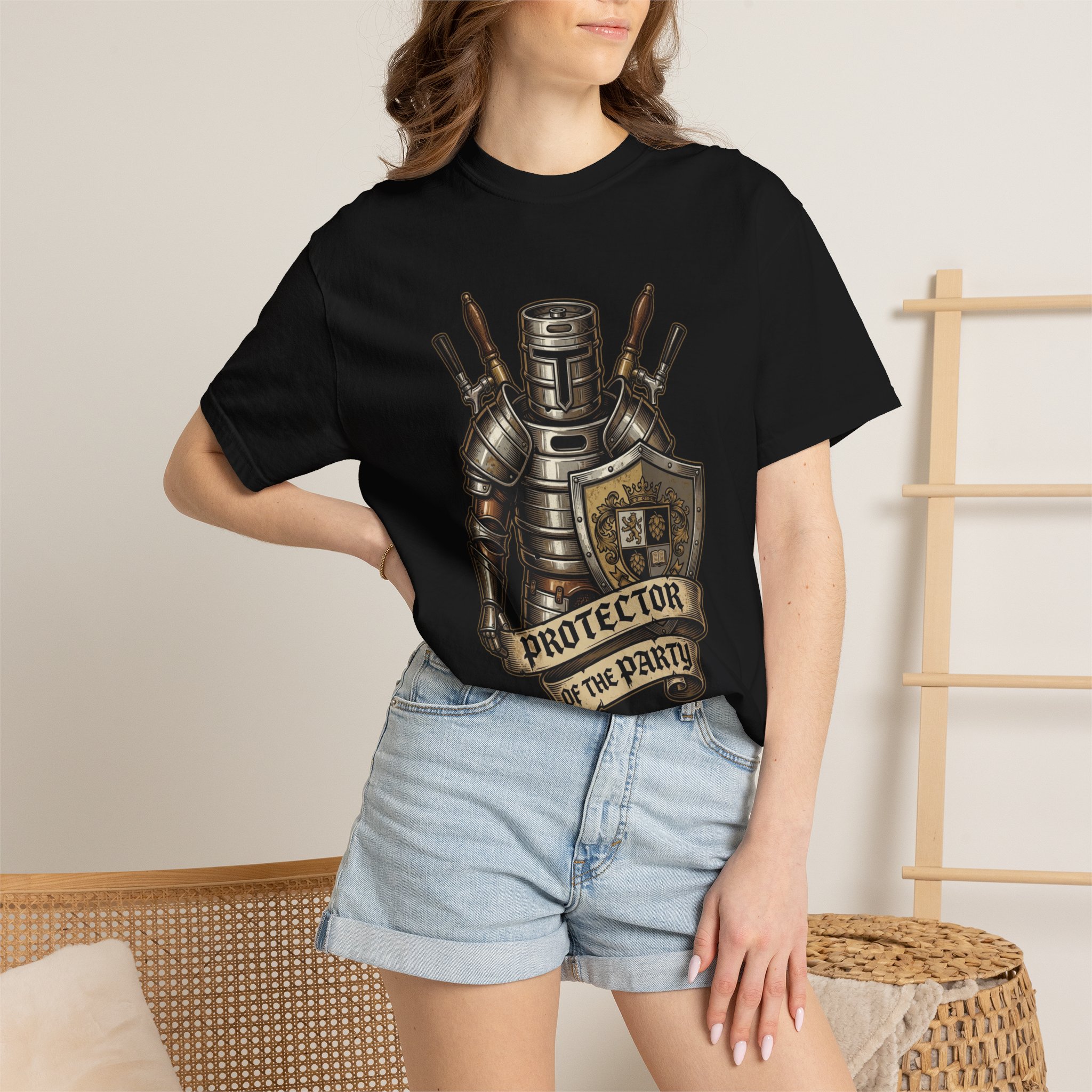 Protector of the Party T-Shirt — Medieval Knight RPG Gaming Tee - Image 52
