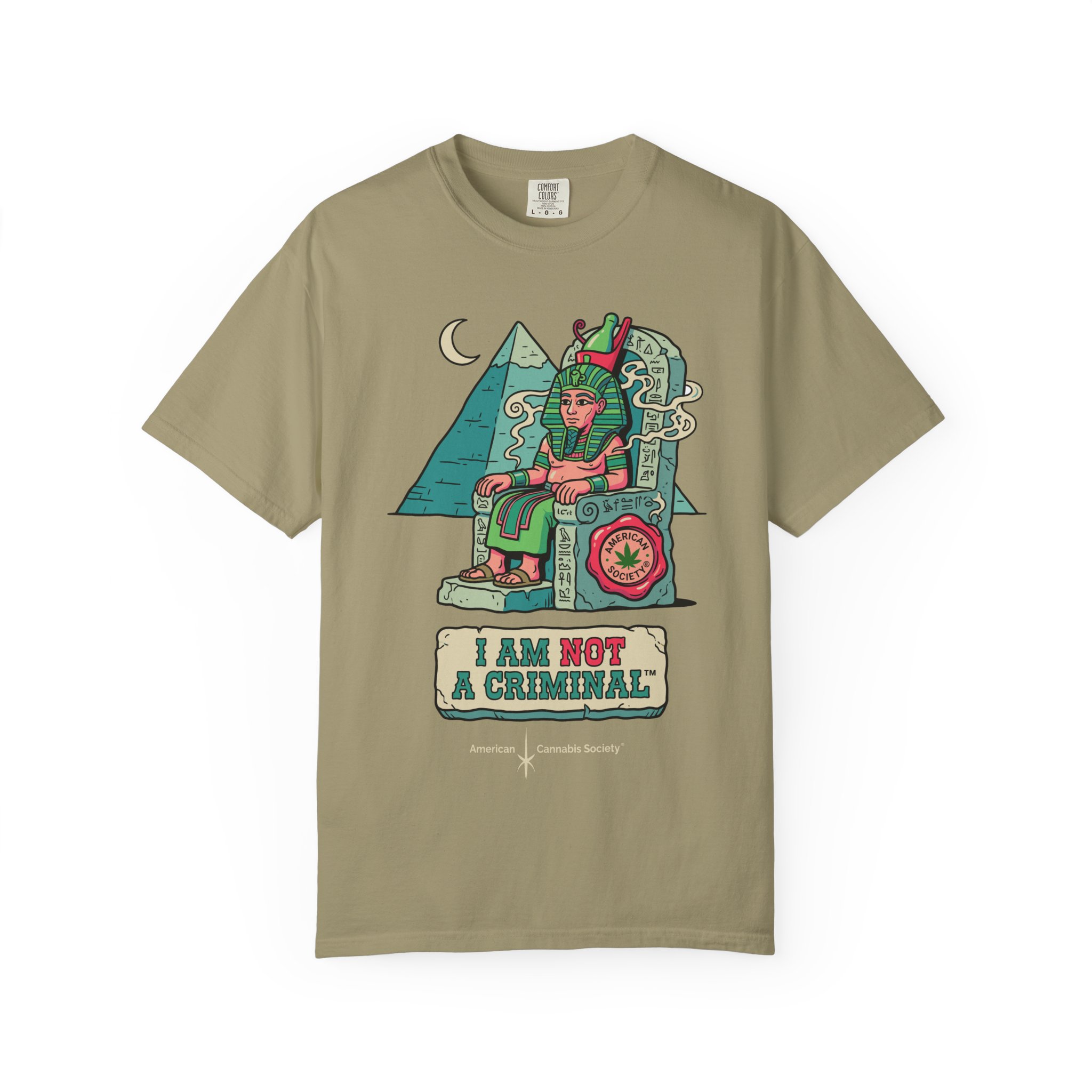I Am Not a Criminal™ Pharaoh Tee — Ancient Royalty Cannabis Graphic - Image 21