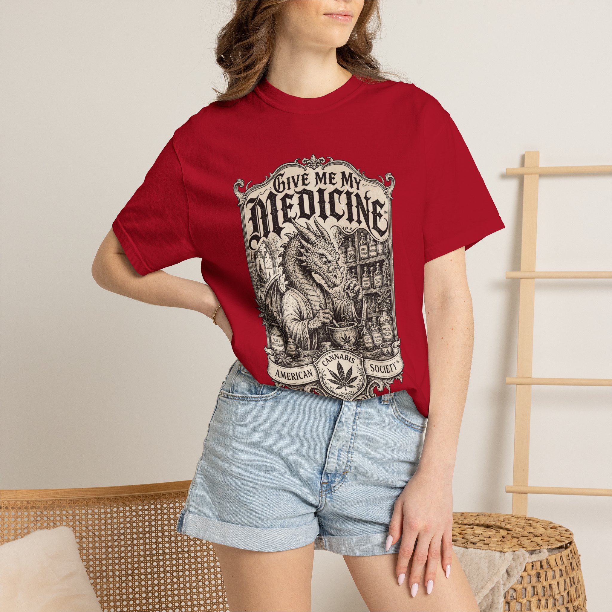 Give Me My Medicine™ T-Shirt — Vintage Cannabis Apothecary Graphic Tee - Image 60
