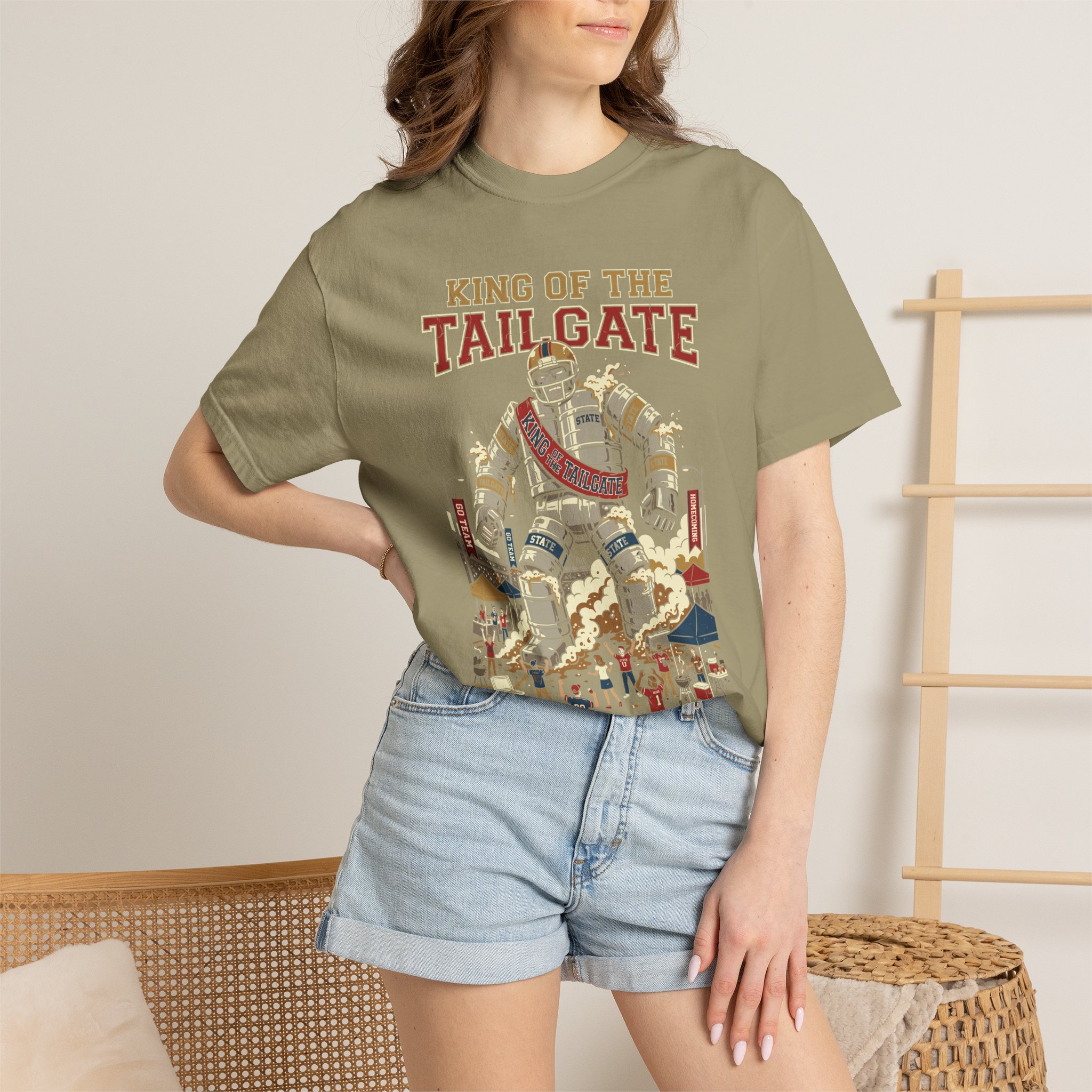 King of the Tailgate T-Shirt — College Football Tailgating Tee - Image 20