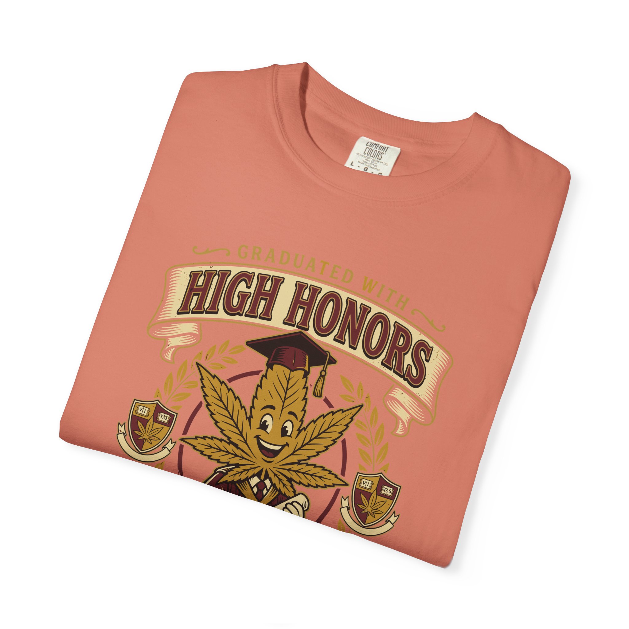 High Honors University T-Shirt — "Graduated with High Honors" Retro Marijuana College Tee - Image 11