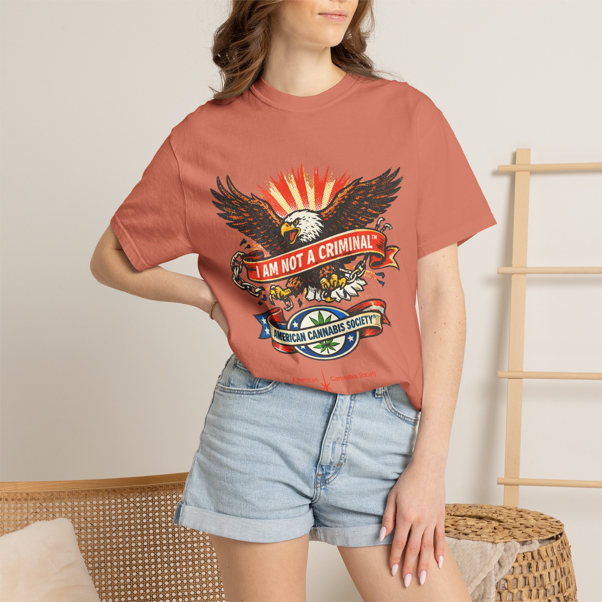 I Am Not a Criminal™ Eagle Tee — American Cannabis Society® Graphic - Image 8