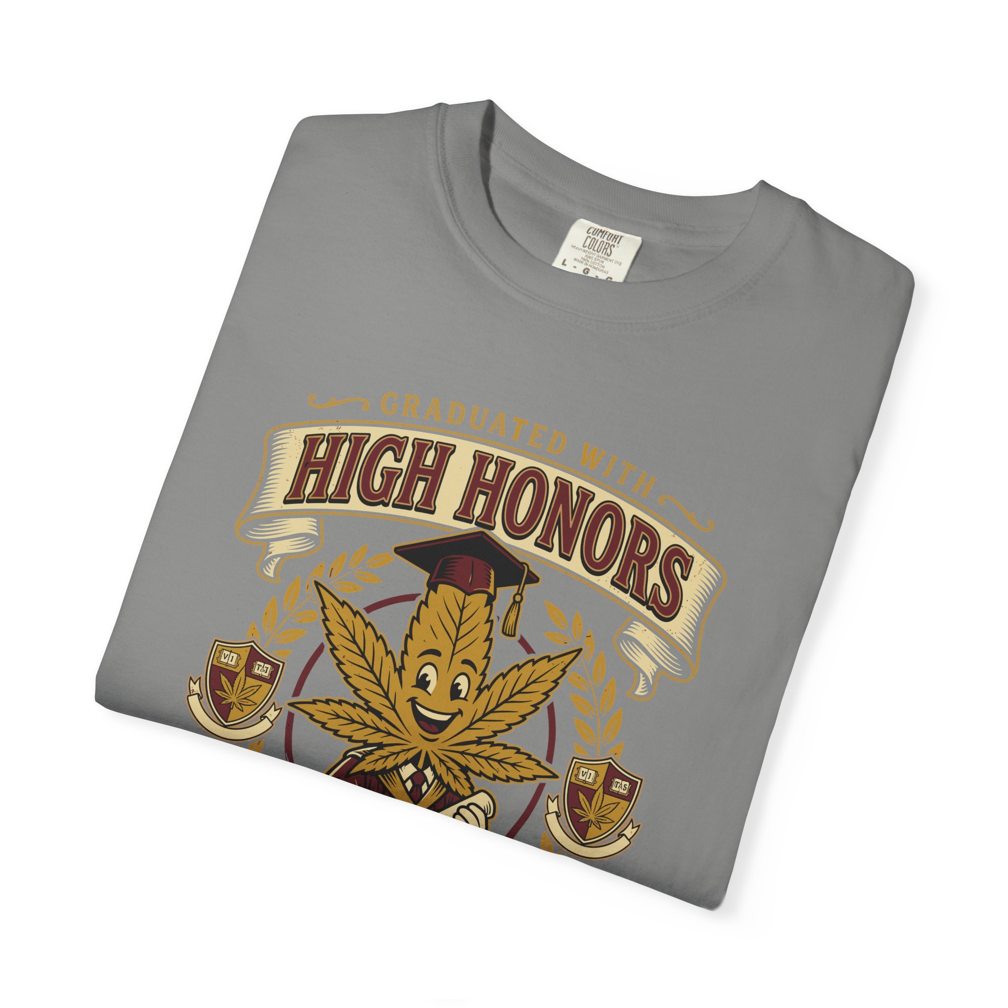 High Honors University T-Shirt — "Graduated with High Honors" Retro Marijuana College Tee - Image 43