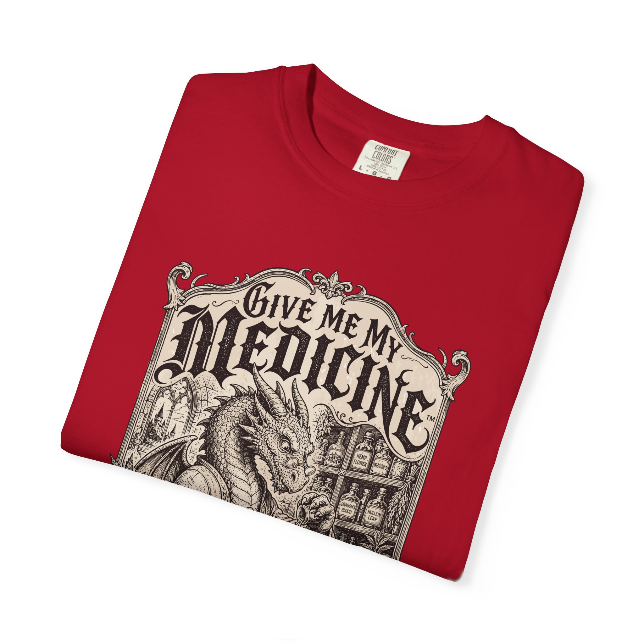 Give Me My Medicine™ T-Shirt — Vintage Cannabis Apothecary Graphic Tee - Image 59