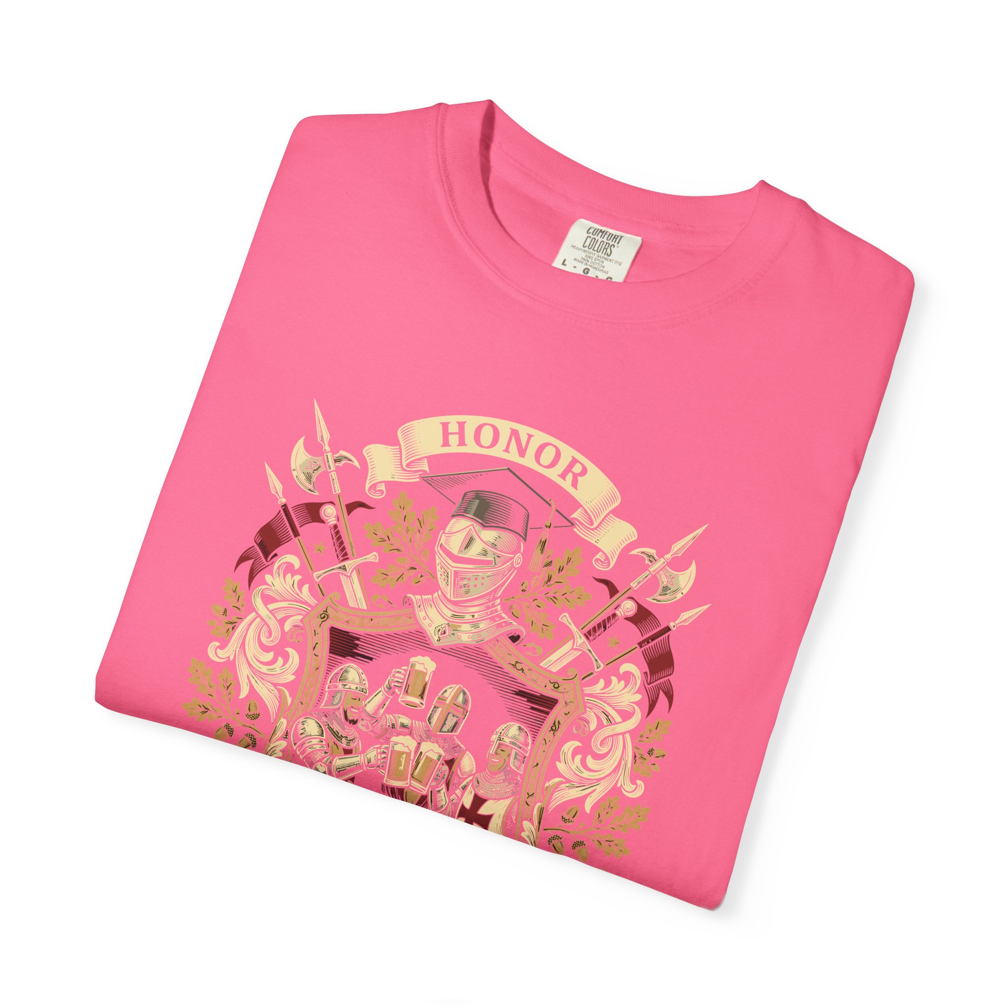 Heraldic Crest Graphic T-Shirt — Vintage Shield & Banner Design - Image 51