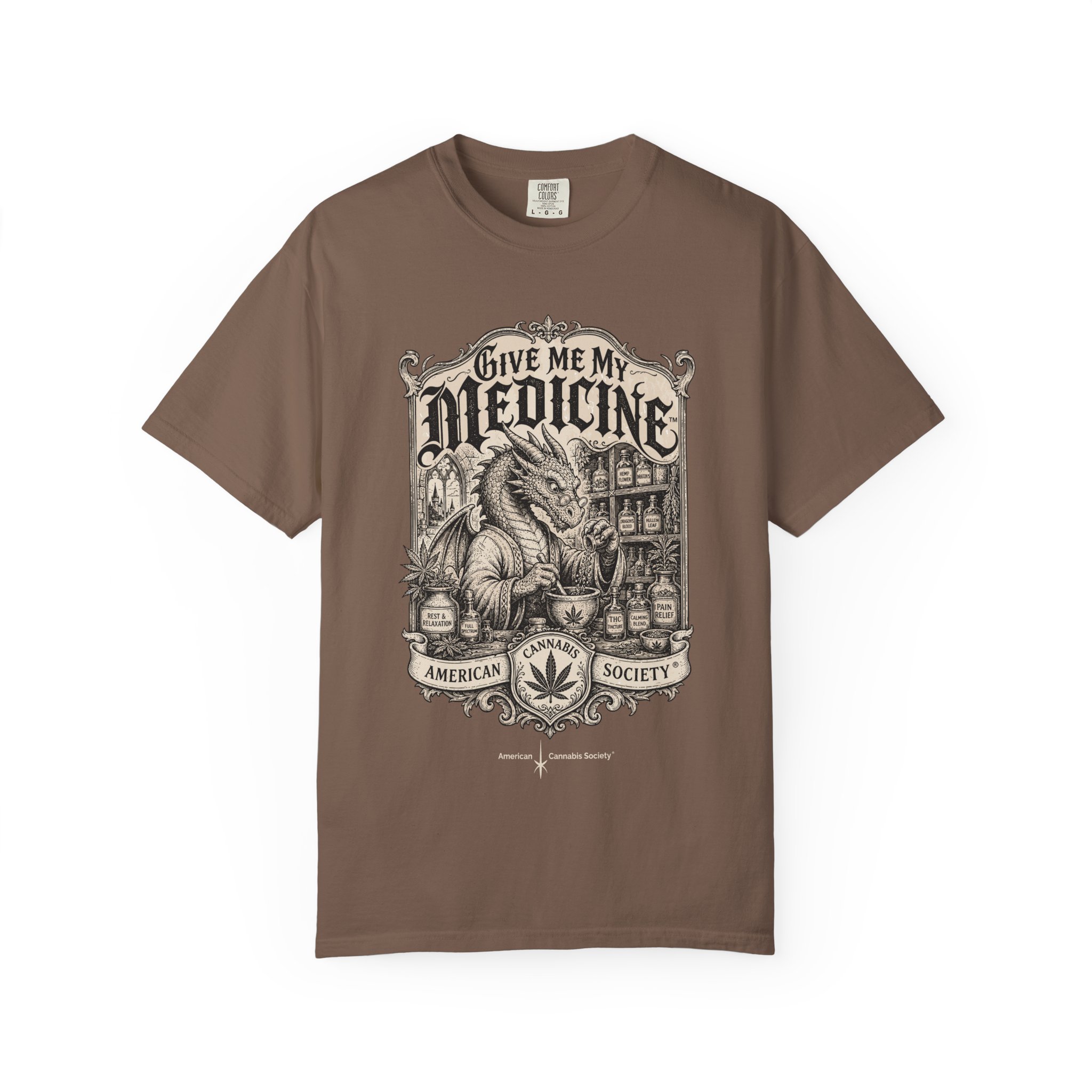 Give Me My Medicine™ T-Shirt — Vintage Cannabis Apothecary Graphic Tee - Image 25