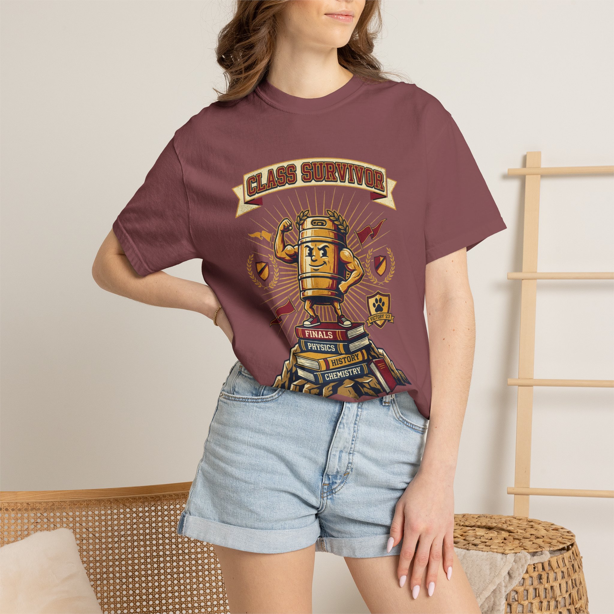 T‑Shirt — "Class Survivor" Vintage Trophy Design (Graduation/School Spirit) - Image 20