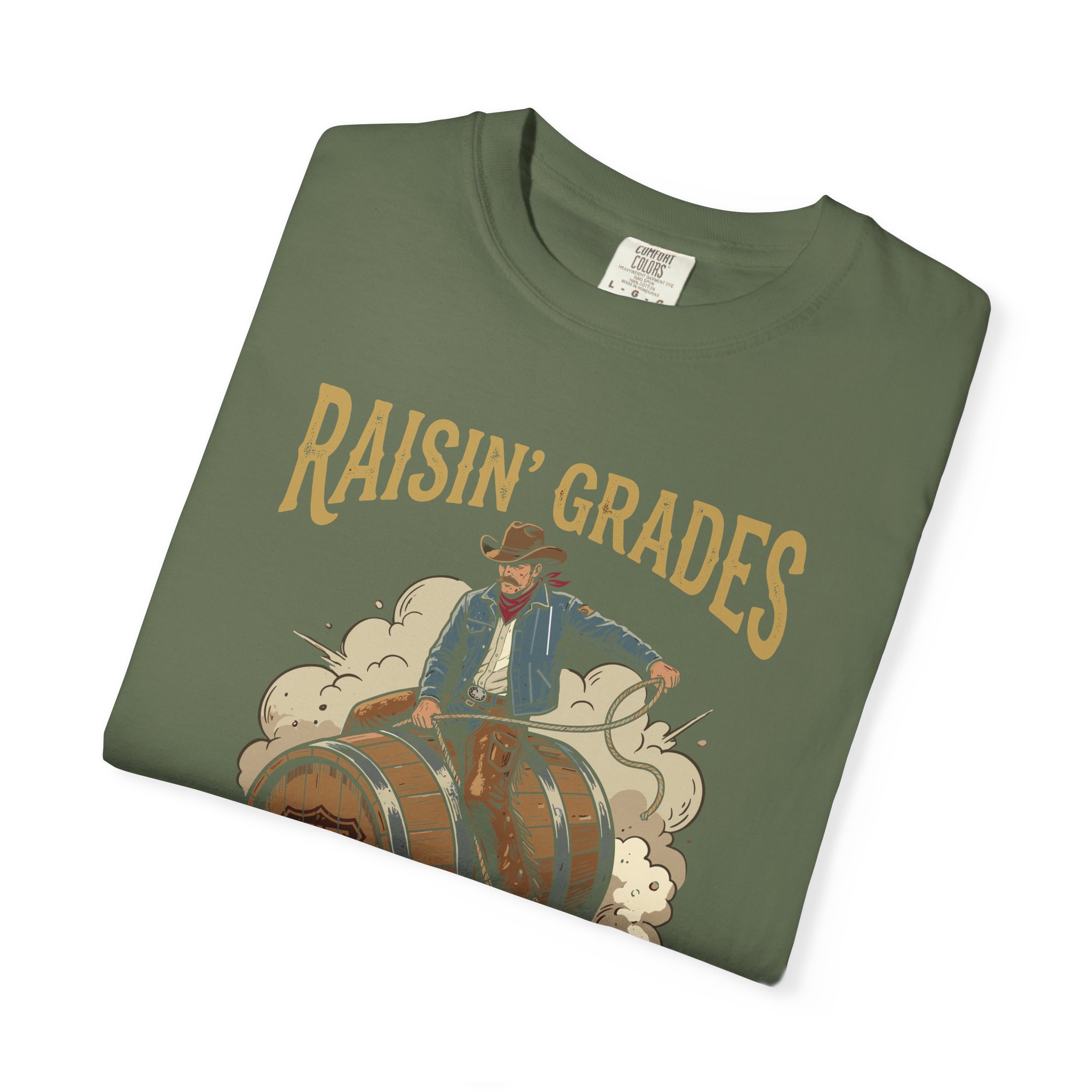 Raisin' Grades & Hell T-Shirt — Vintage College Barrel Graphic Tee - Image 35